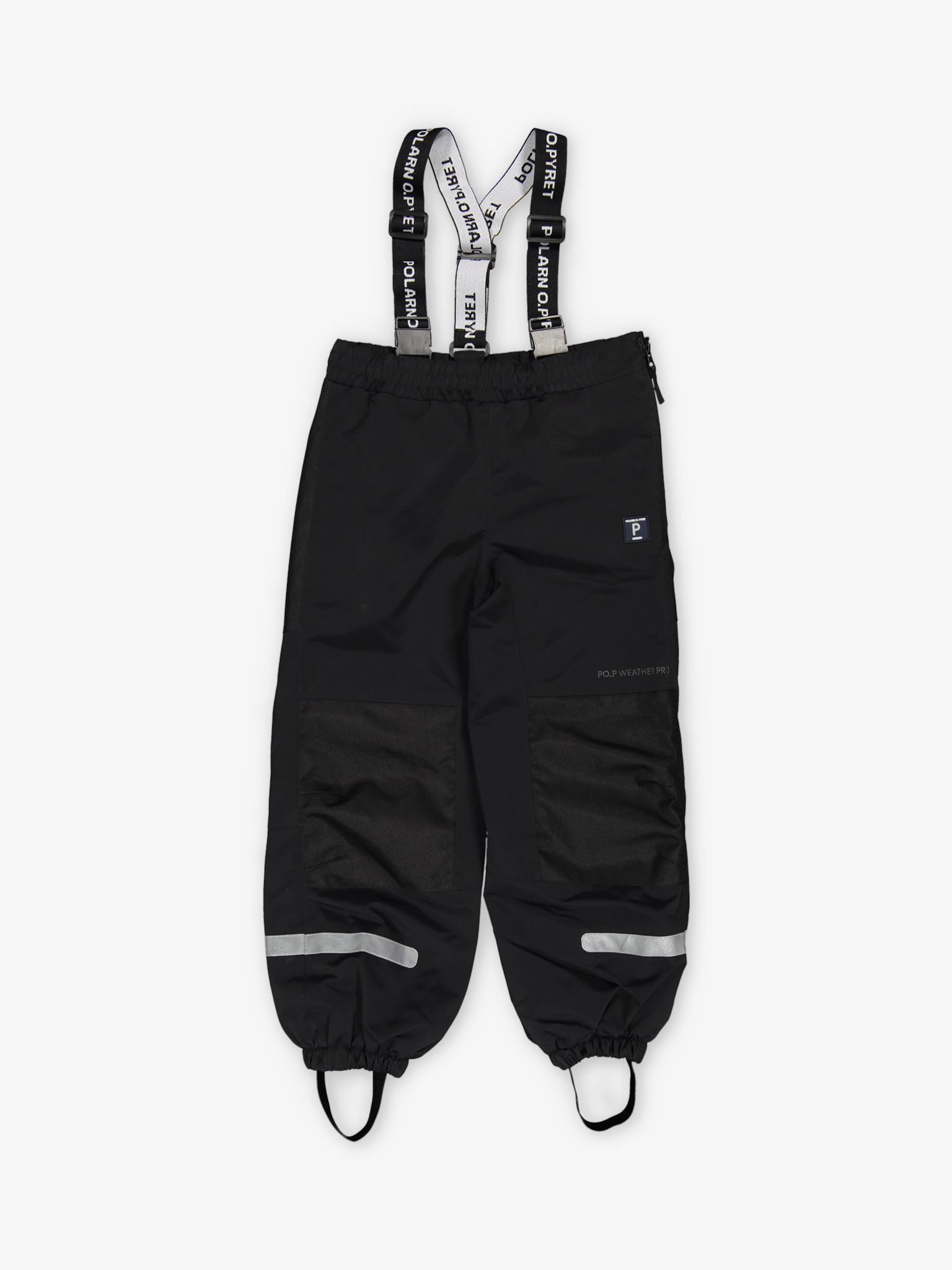 Image of Polarn O Pyret Childrens Waterproof Shell Trousers Black