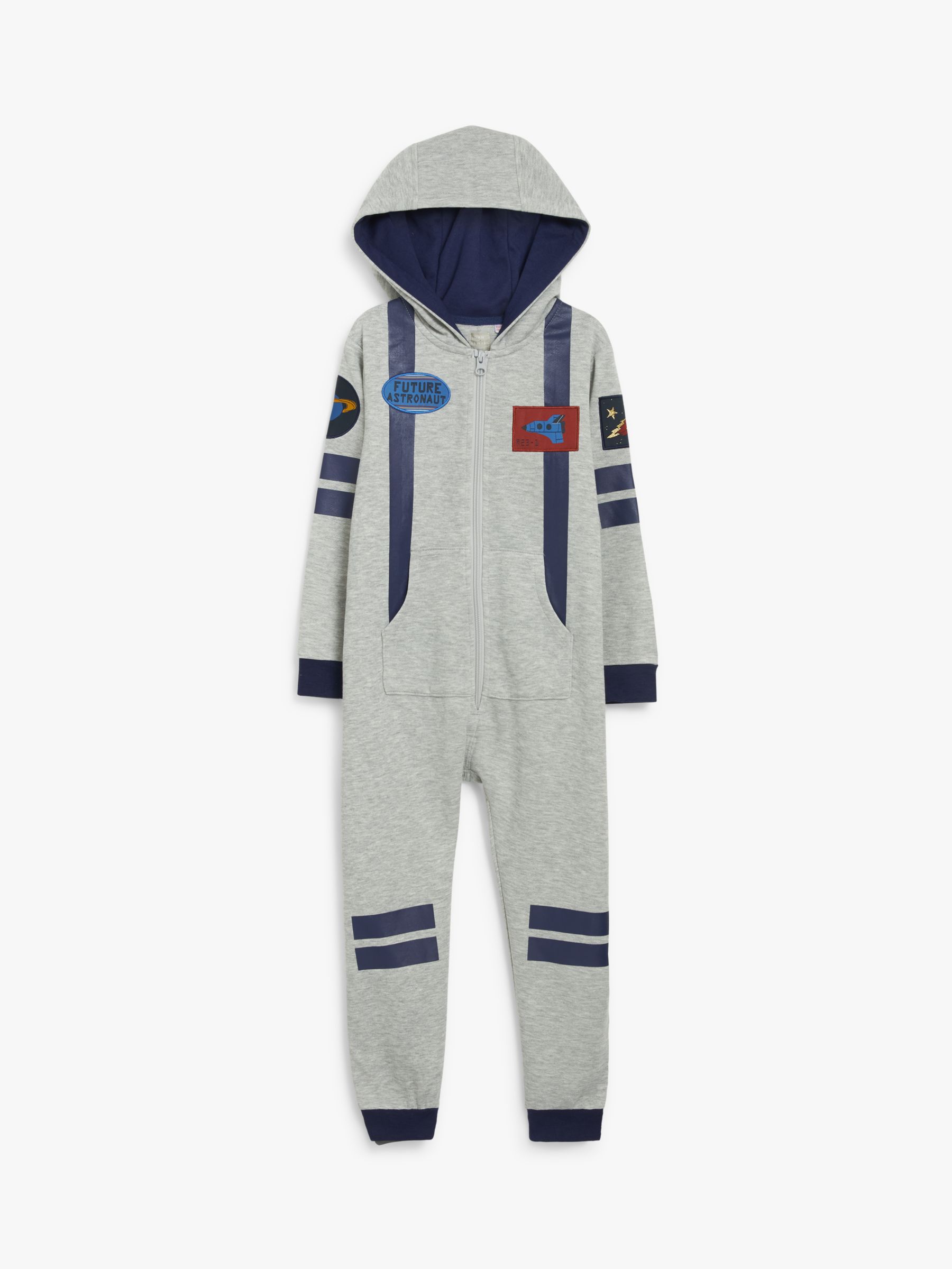 Image of John Lewis and Partners Childrens Astronaut Onesie Grey