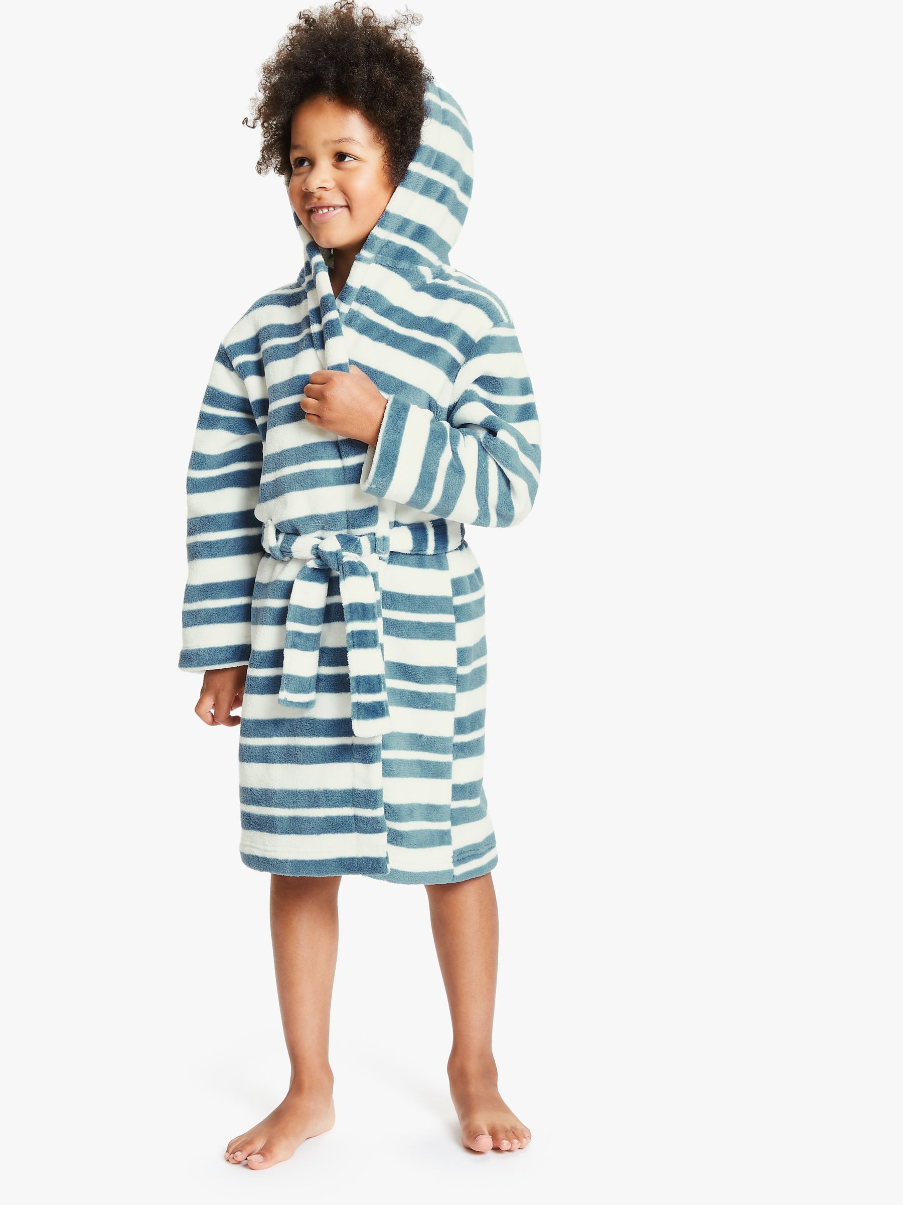 Image of John Lewis and Partners Childrens Stripe Robe Multi