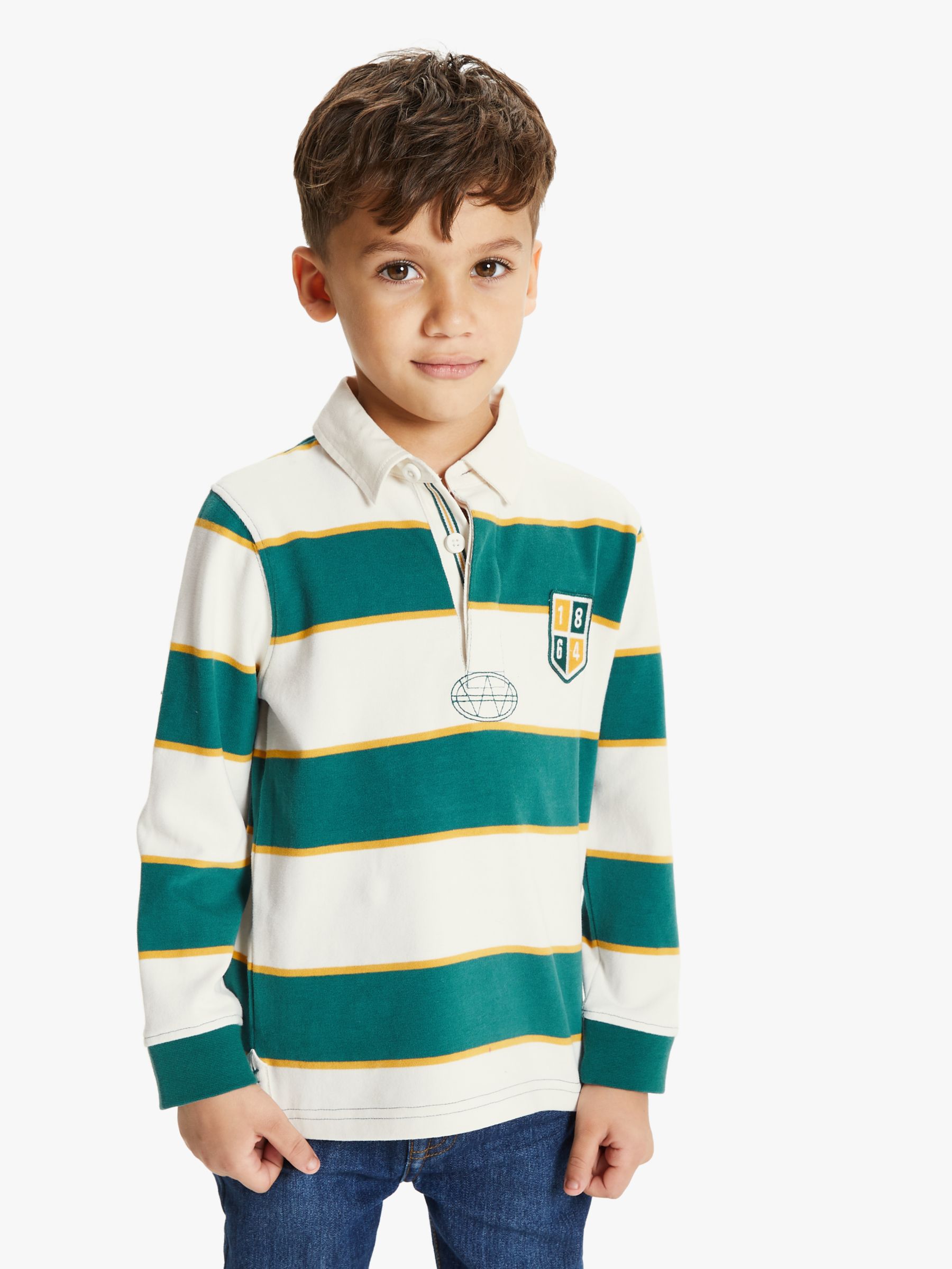 Image of John Lewis and Partners Boys Rugby Stripe Shirt