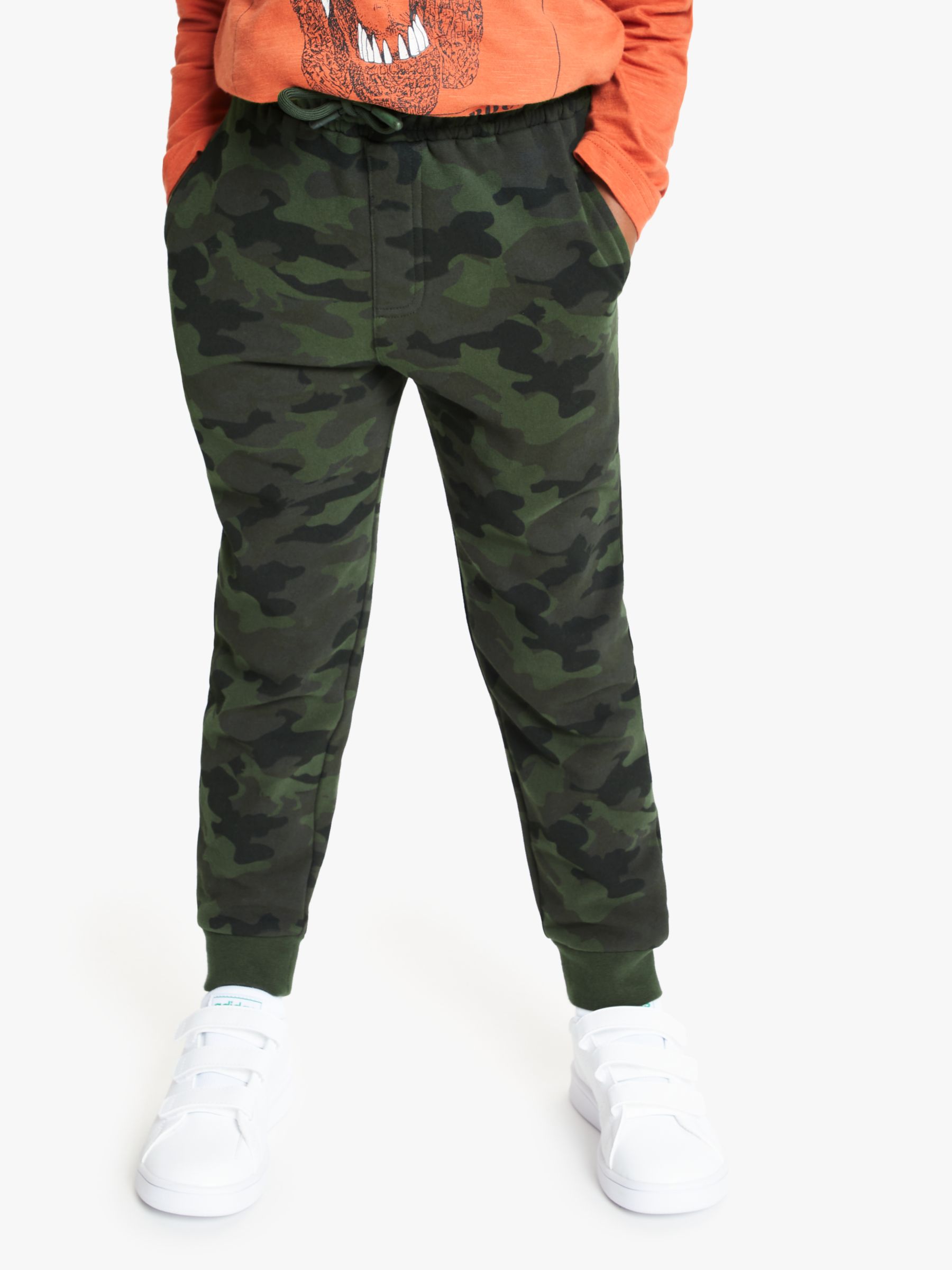 Image of John Lewis and Partners Boys Camo Joggers Green