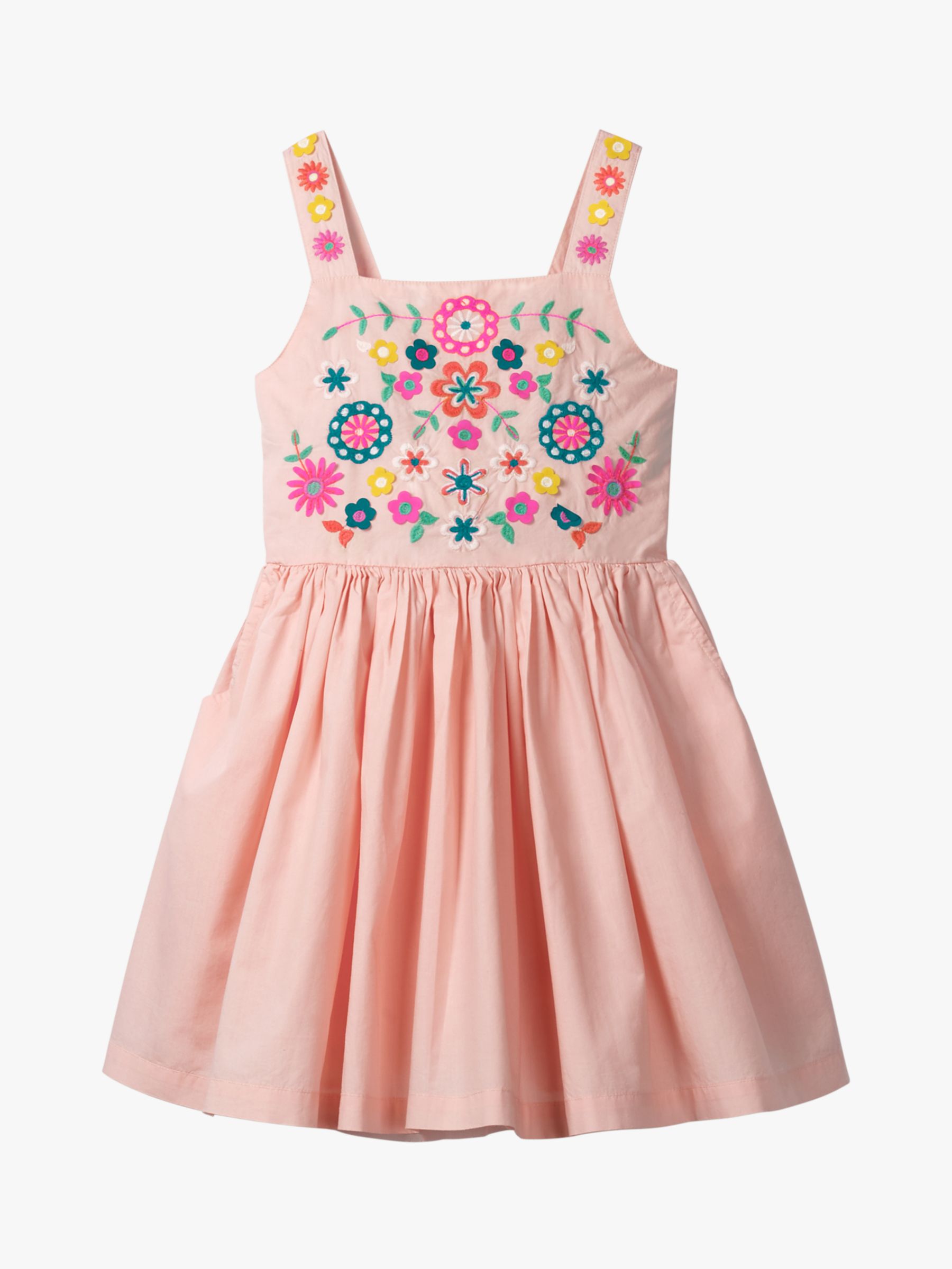 Image of Mini Boden Girls Embroidered Sun Dress Boto Pink