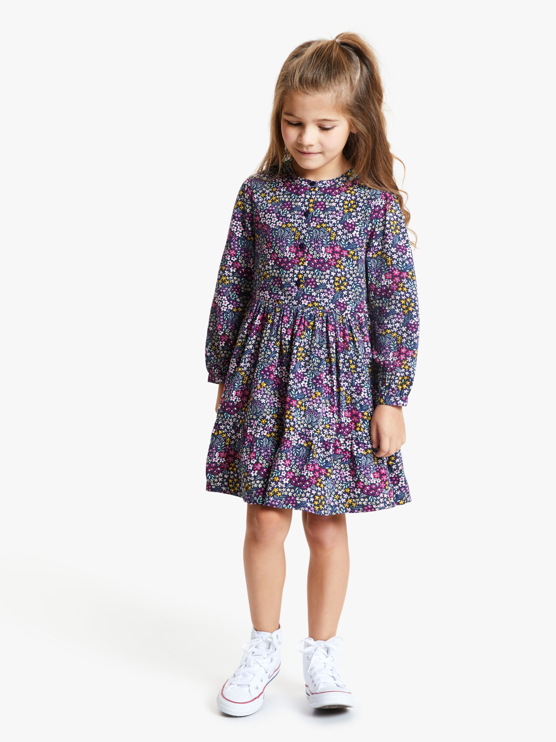 Image of John Lewis and Partners Girls Ditsy Floral Print Dress Multi