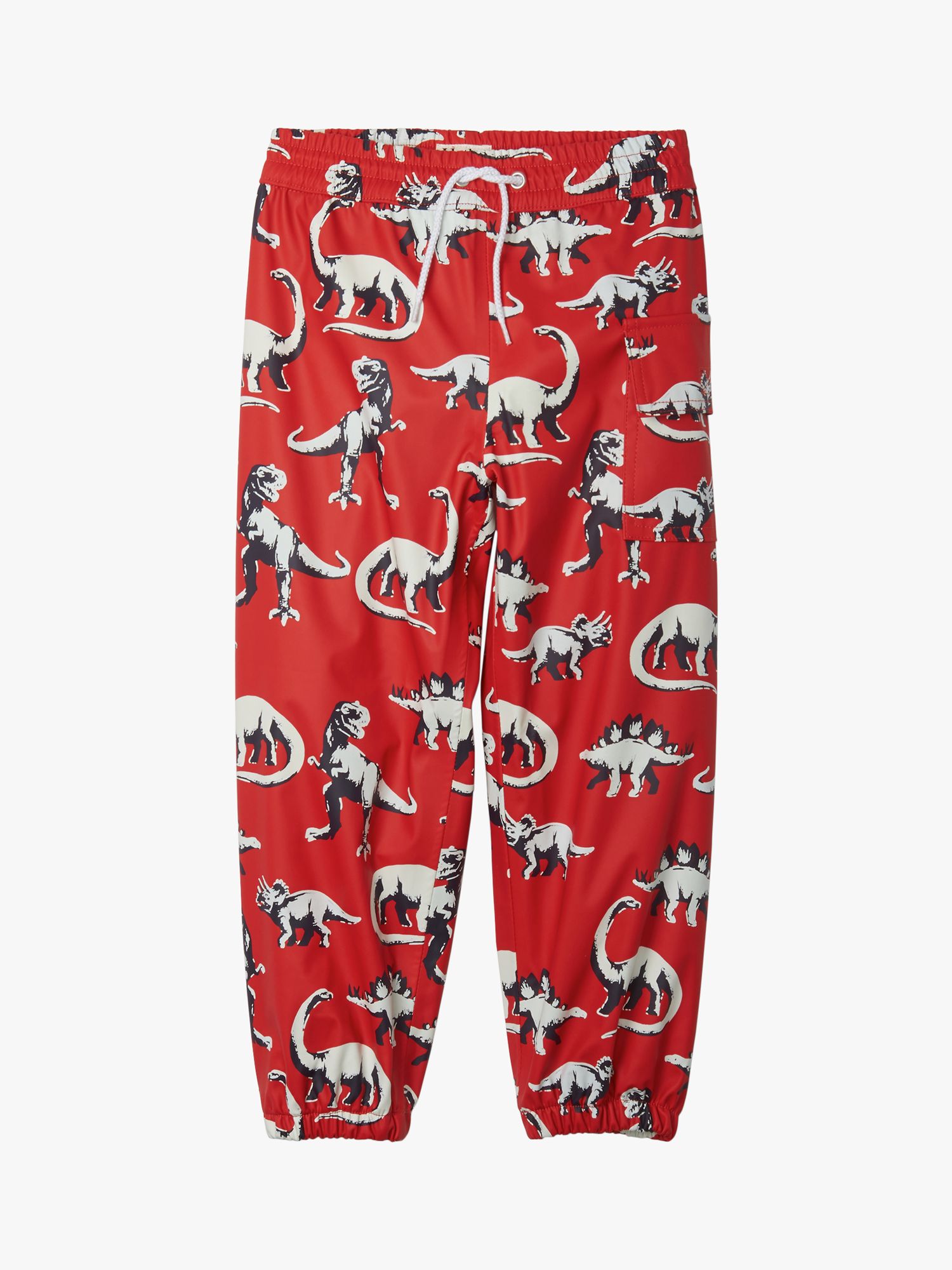 Image of Hatley Boys Dinosaur Colour Changing Trousers Red