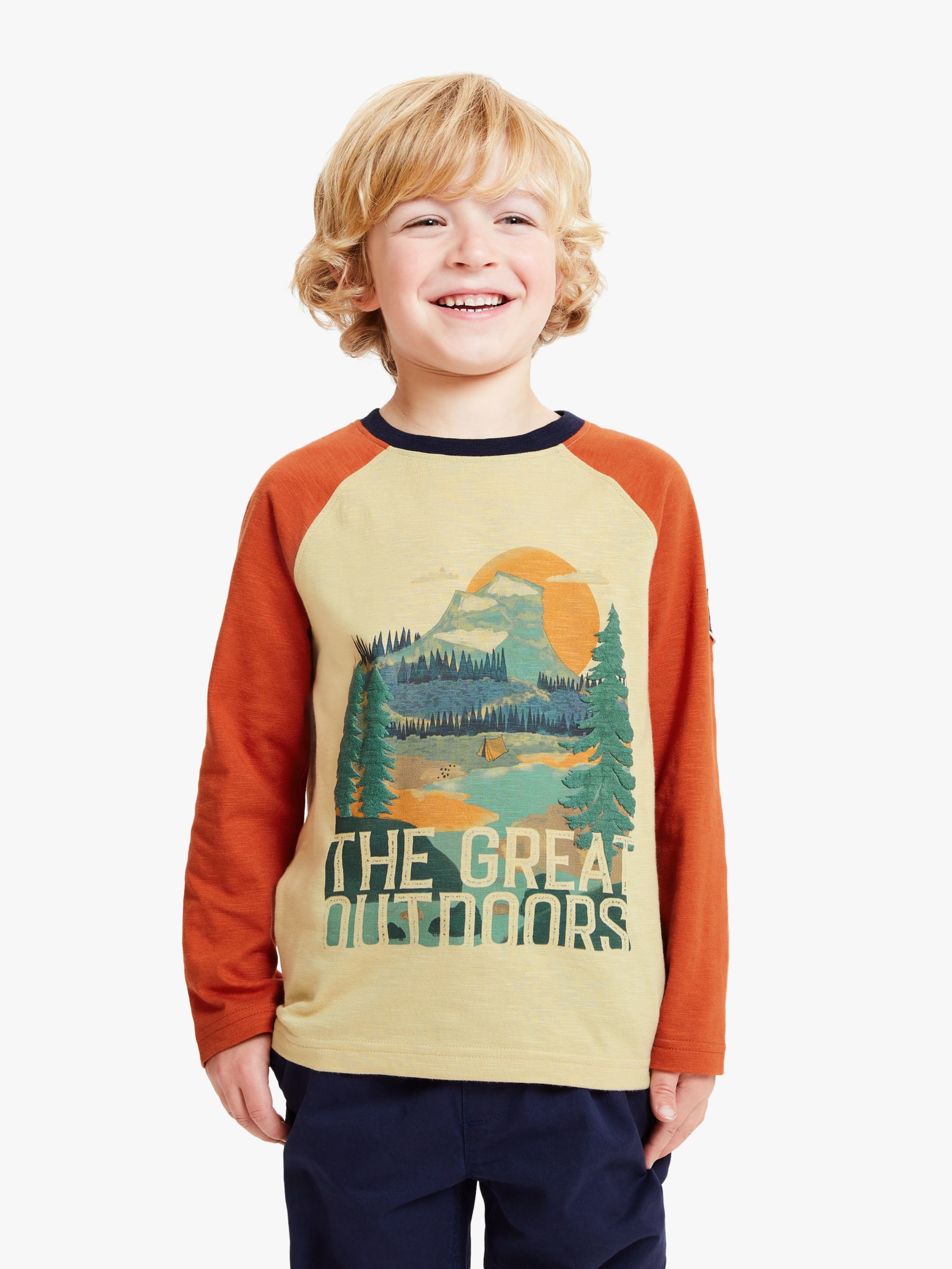Image of John Lewis and Partners Boys Great Outdoors Long Sleeve Top Multi
