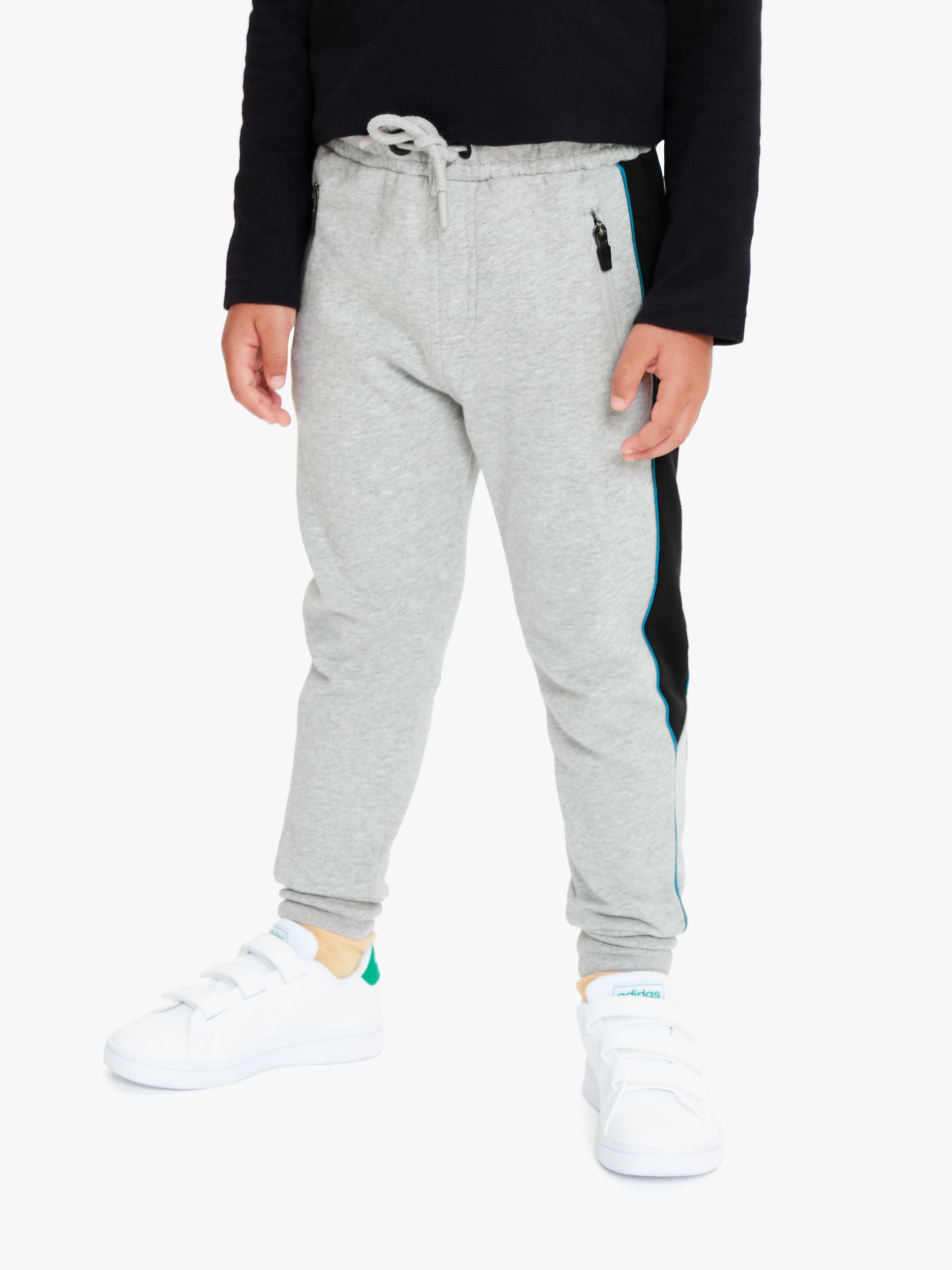 Image of John Lewis and Partners Boys Side Stripe Joggers Grey