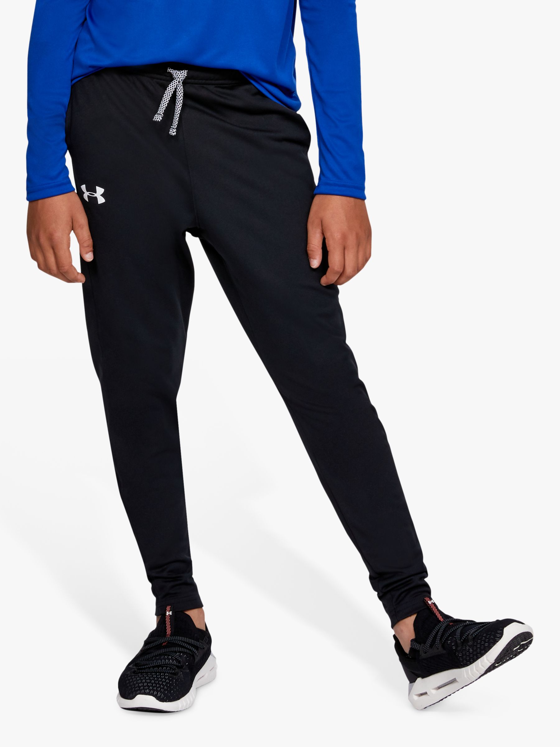 Image of Under Armour Boys Brawler 20 Tapered Tracksuit Bottoms Black