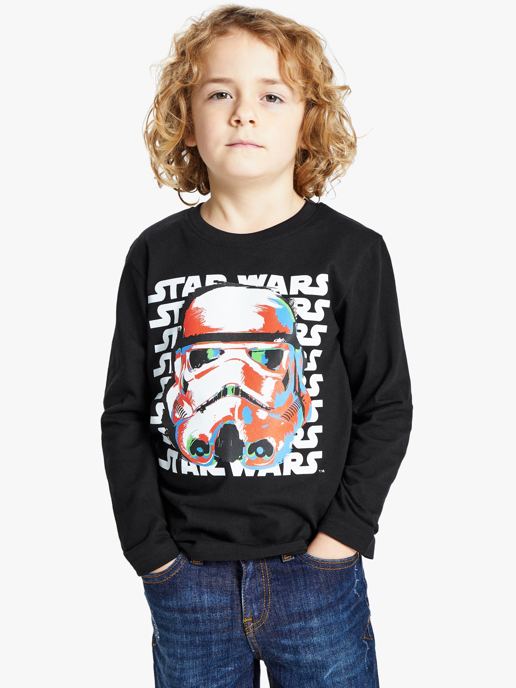 Image of Star Wars Childrens Storm Trooper Print TShirt Black