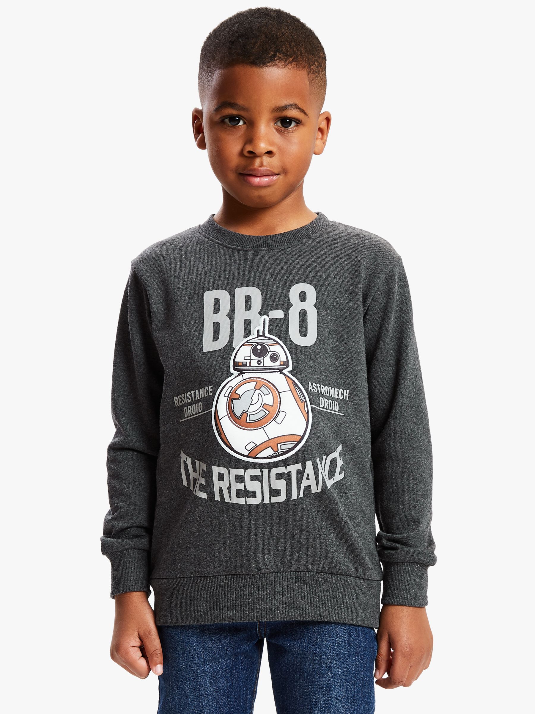 Image of Star Wars Childrens BB8 Print Sweatshirt Dark Grey