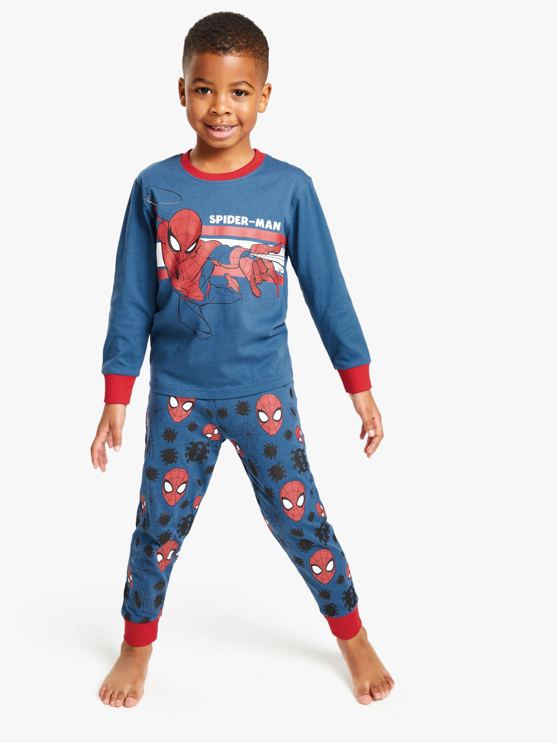 Image of Spiderman Childrens Pyjamas Blue