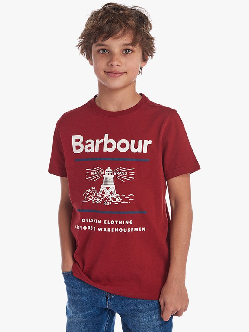 Image of Barbour Boys Reed Cotton TShirt Red
