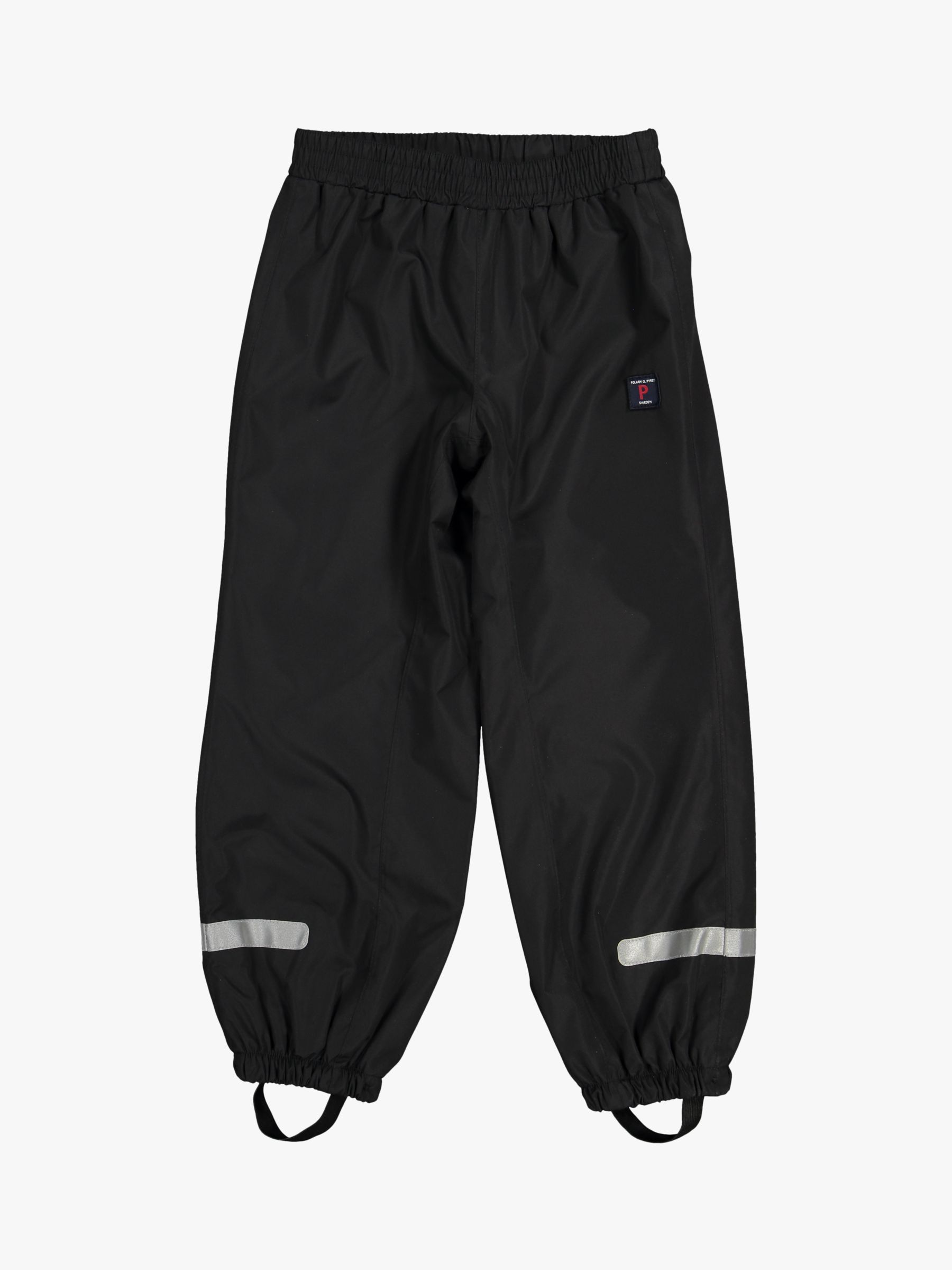 Image of Polarn O Pyret Childrens PullOn Waterproof Shell Trousers Black