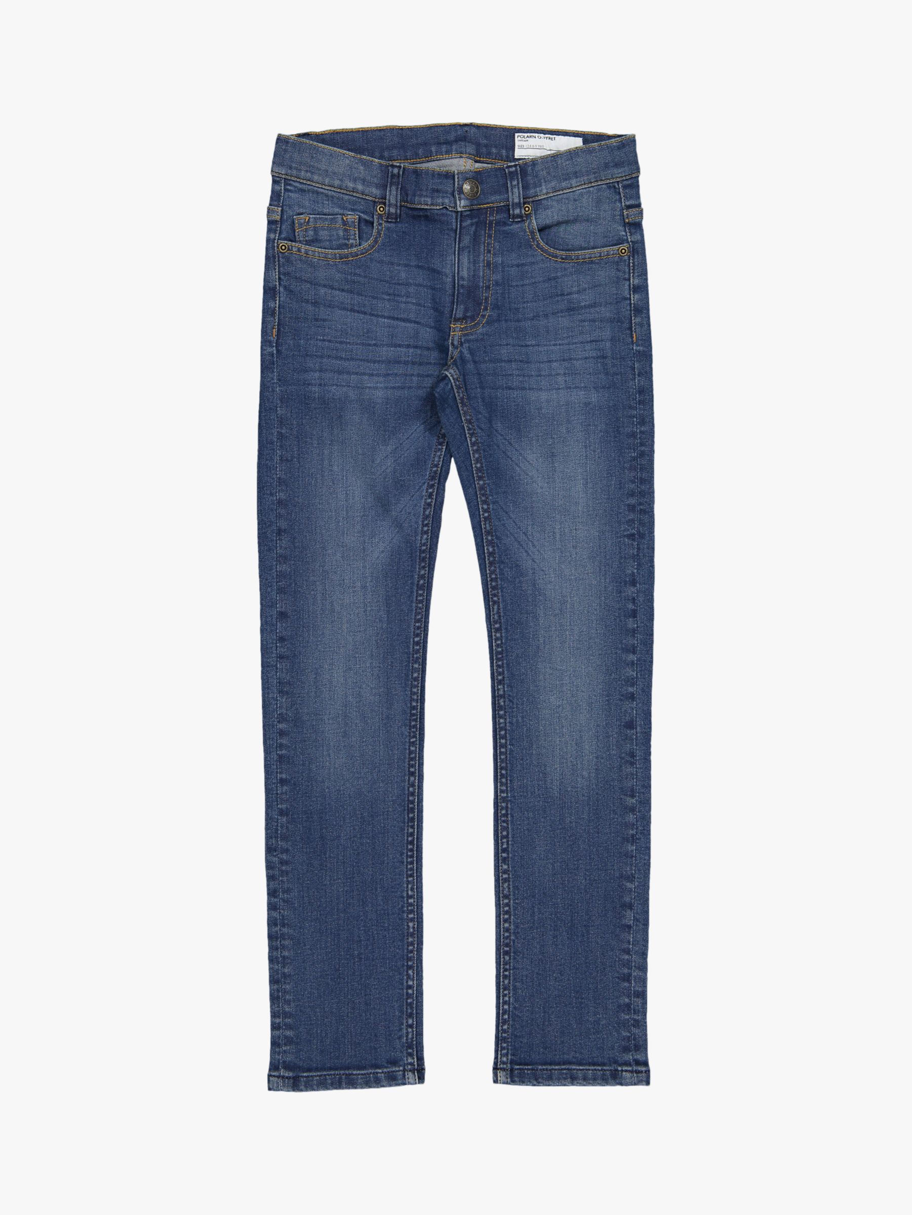 Image of Polarn O Pyret Organic Cotton Childrens Slim Jeans Blue