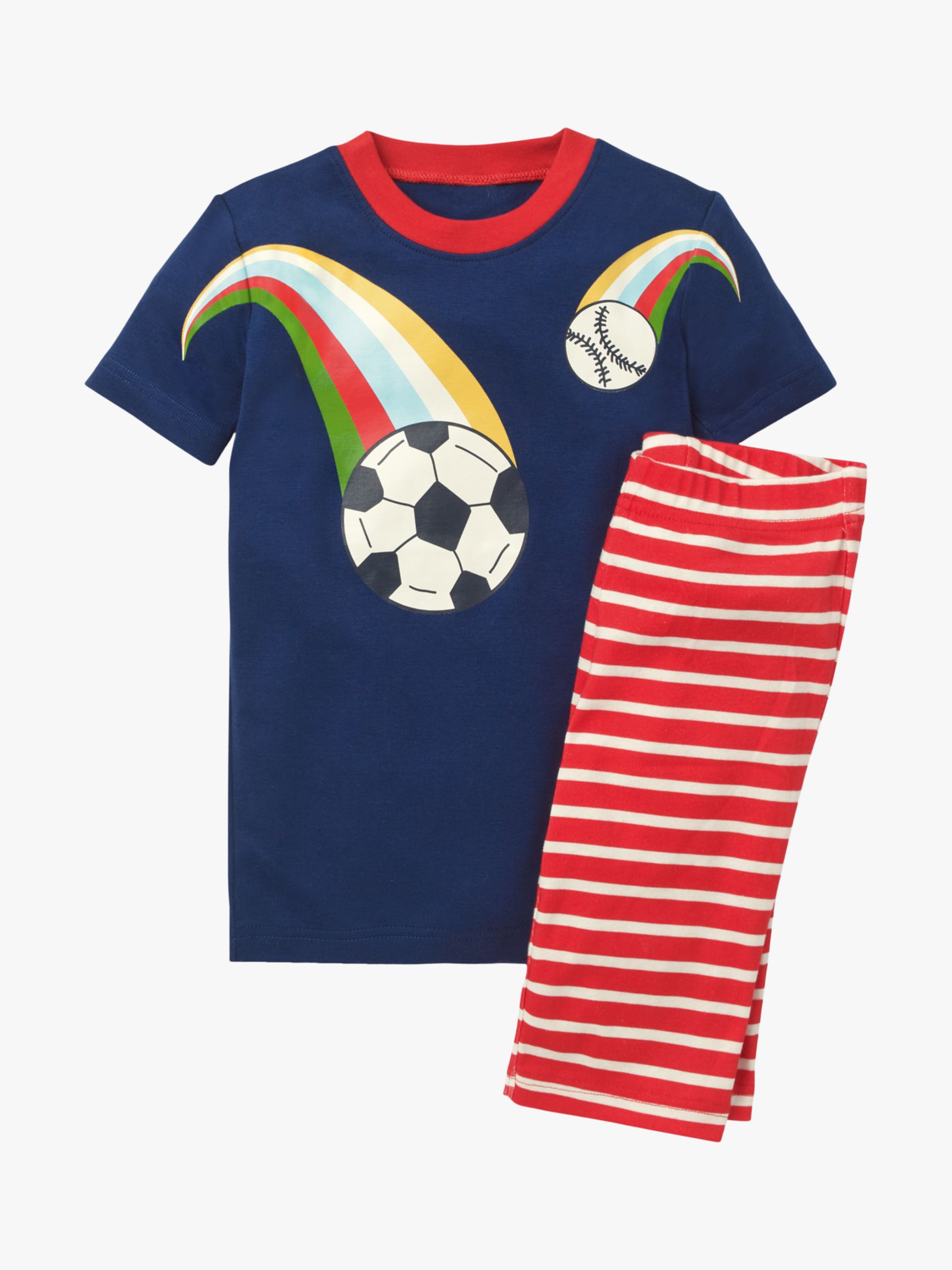 Image of Mini Boden Boys Football Pyjamas BlueRed