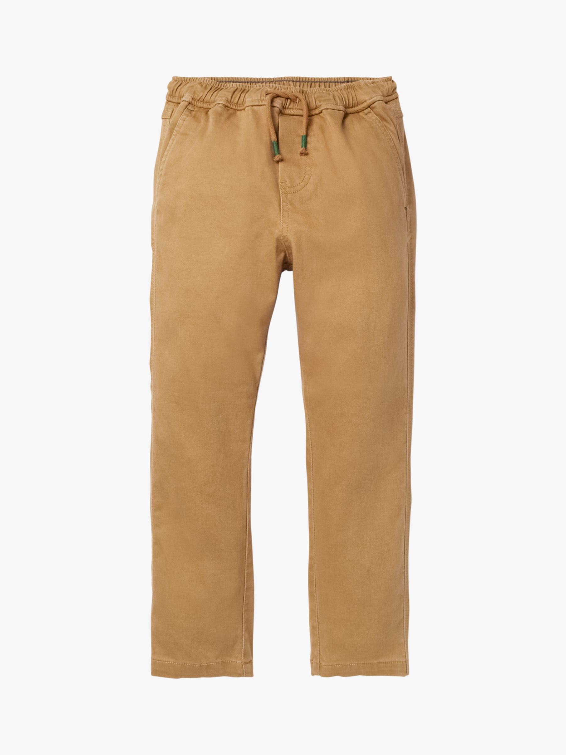 Image of Mini Boden Boys Relaxed Slim PullOn Trousers Butterscotch Brown