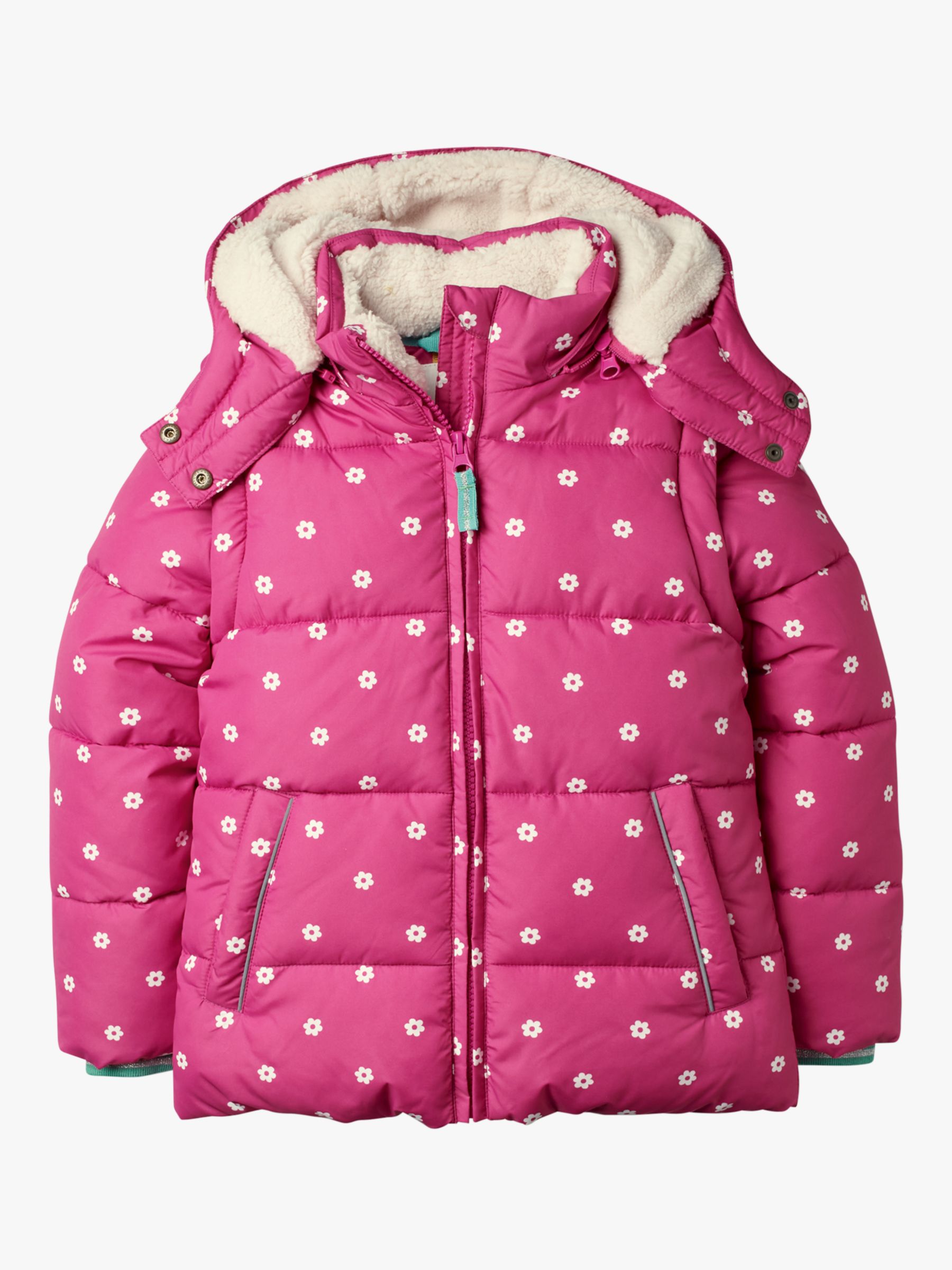 Image of Mini Boden Girls Cosy 2in1 Daisy Print Padded Jacket