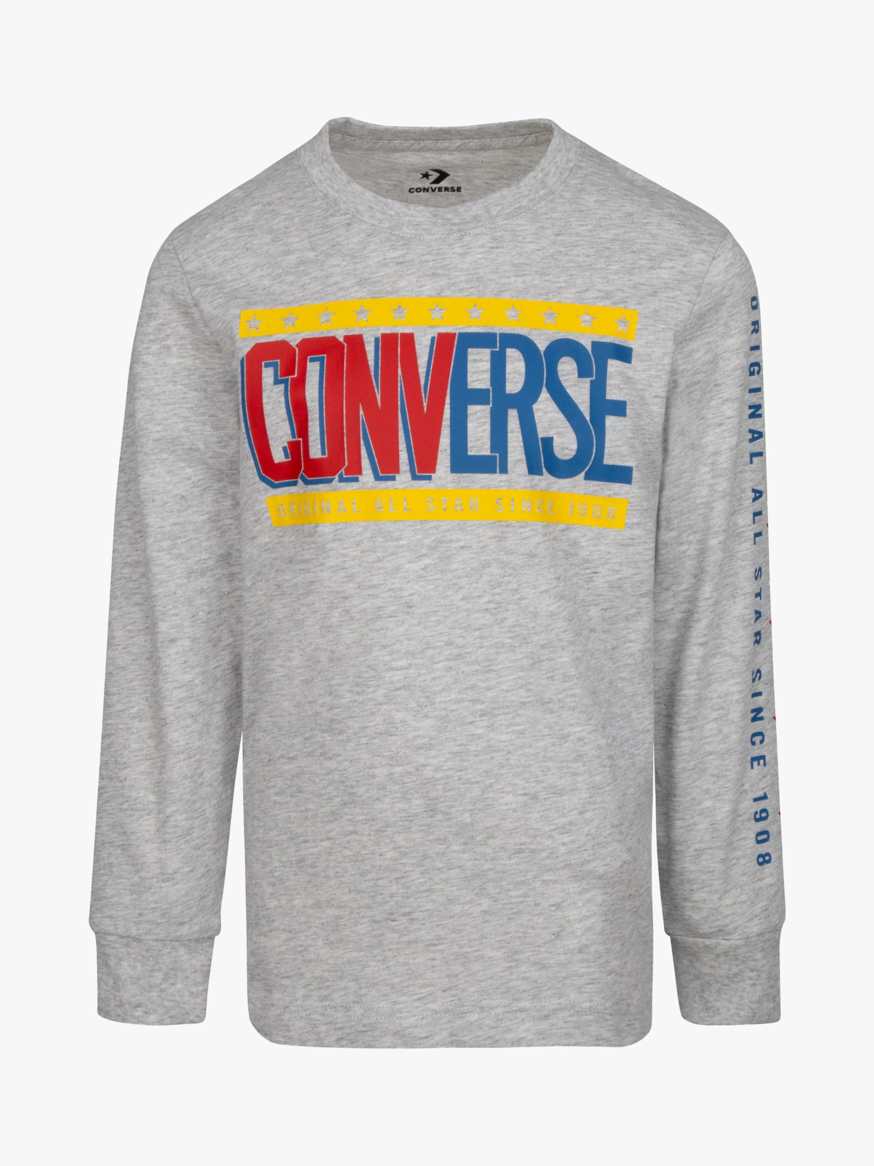 Image of Converse Boys Collegiate Mixup LongSleeve TShirt Grey