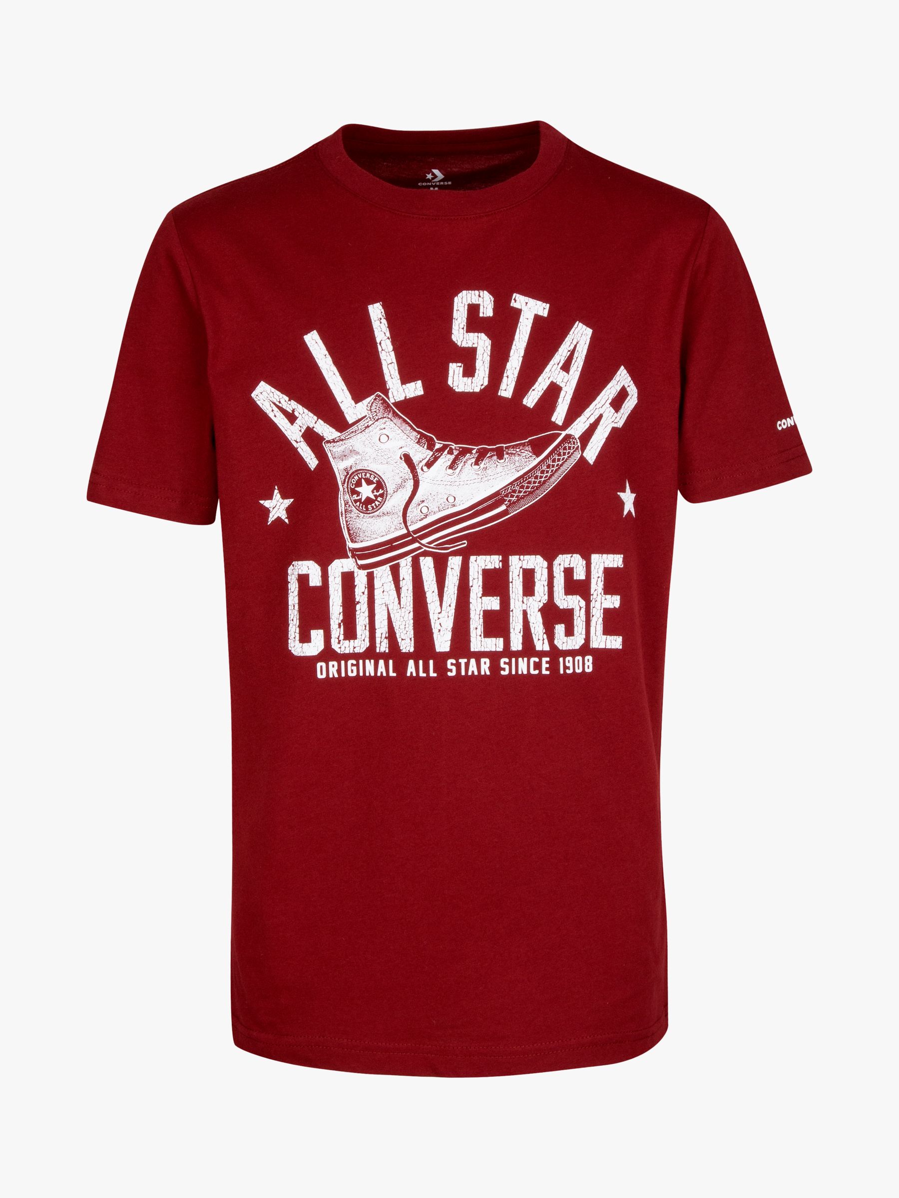 Image of Converse Boys Collegiate Shoe Graphic TShirt Red