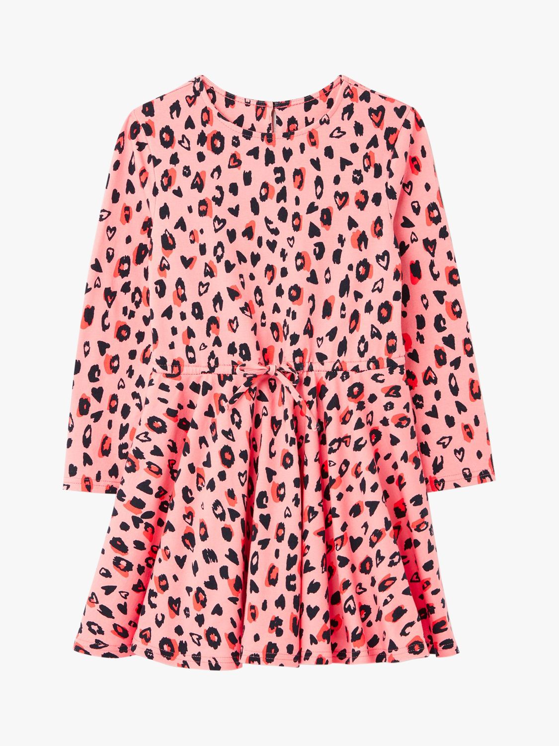 Image of Little Joule Girls Fiona Leopard Print Dress Pink