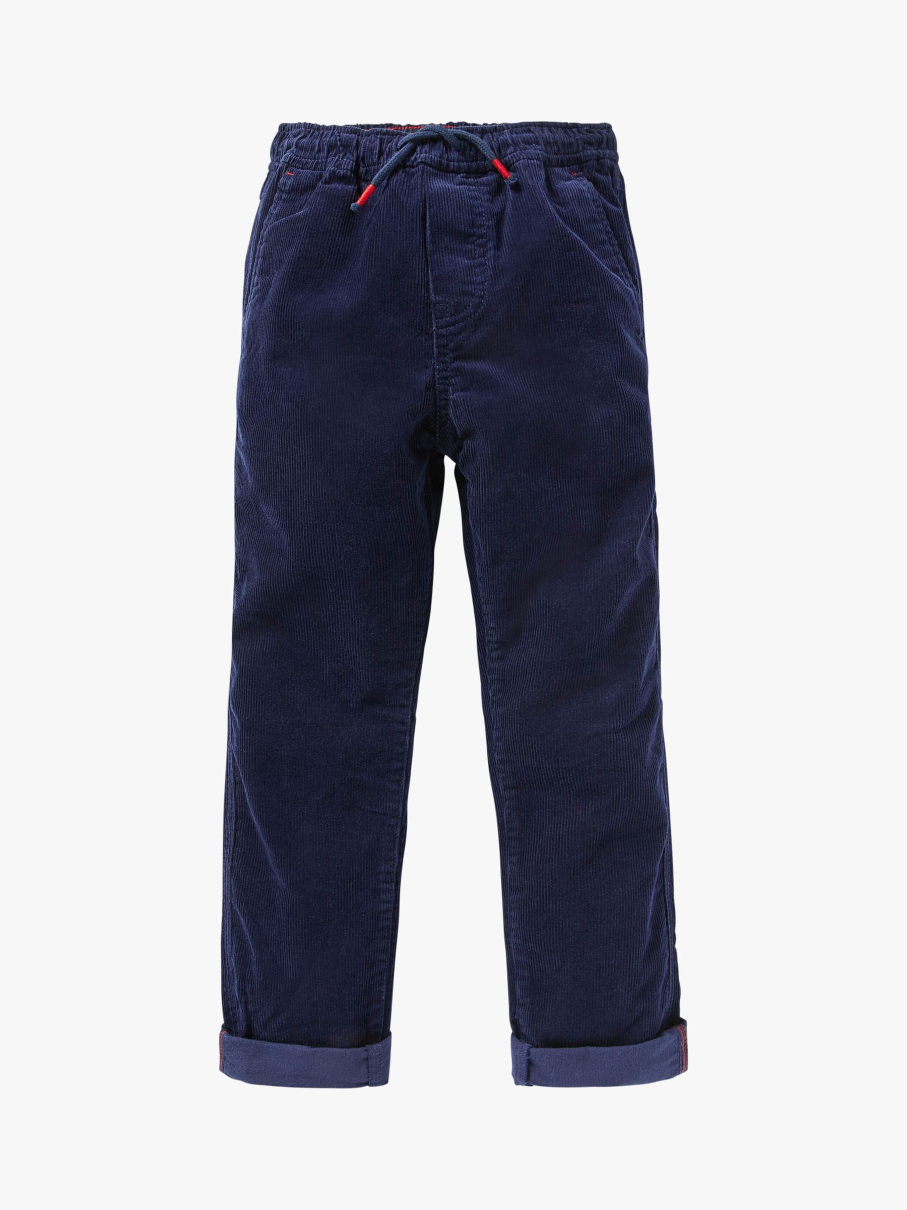 Image of Mini Boden Boys Relaxed Slim PullOn Cord Trousers College Navy