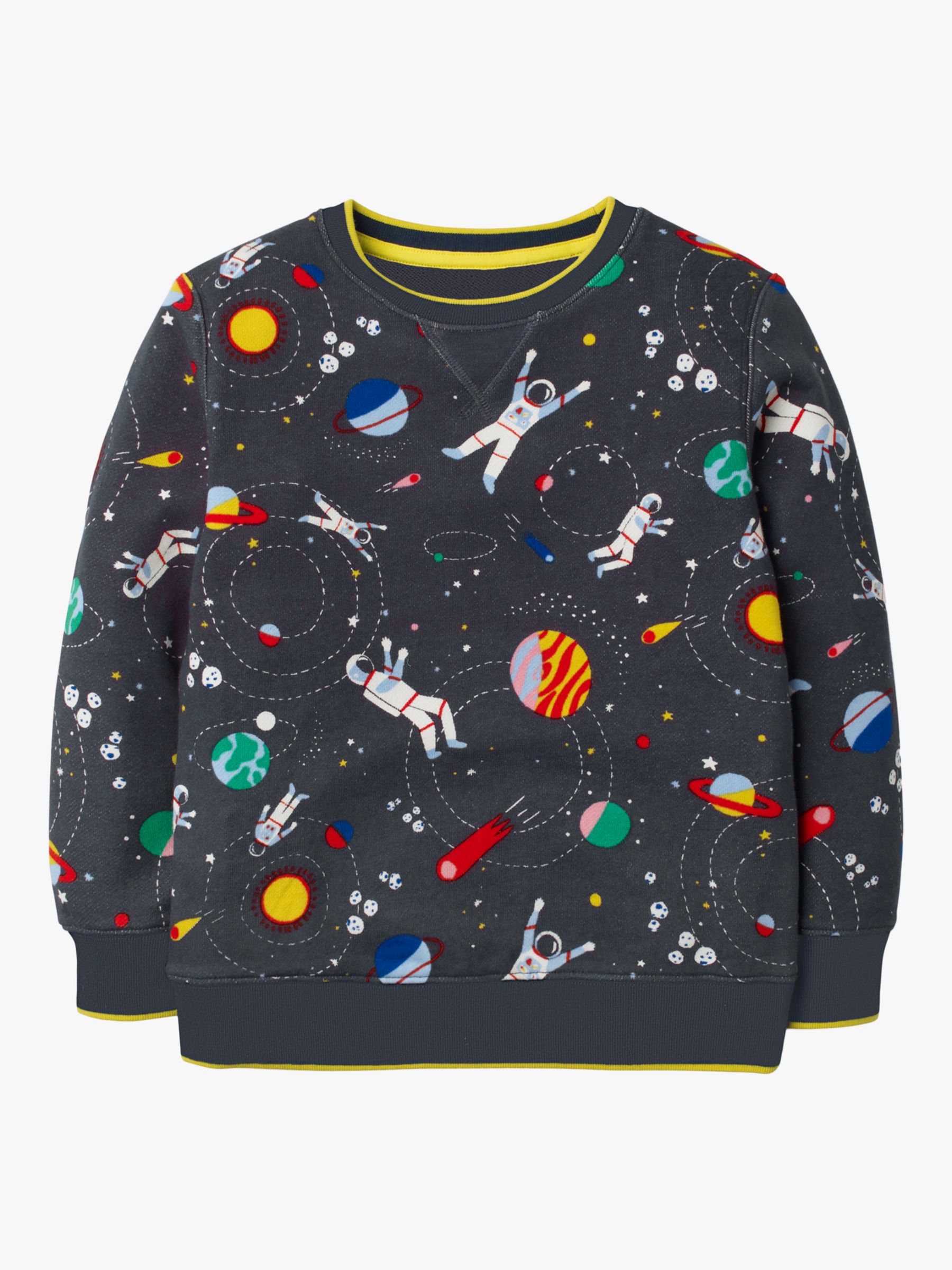 Image of Mini Boden Boys Space Sweatshirt Charcoal Grey