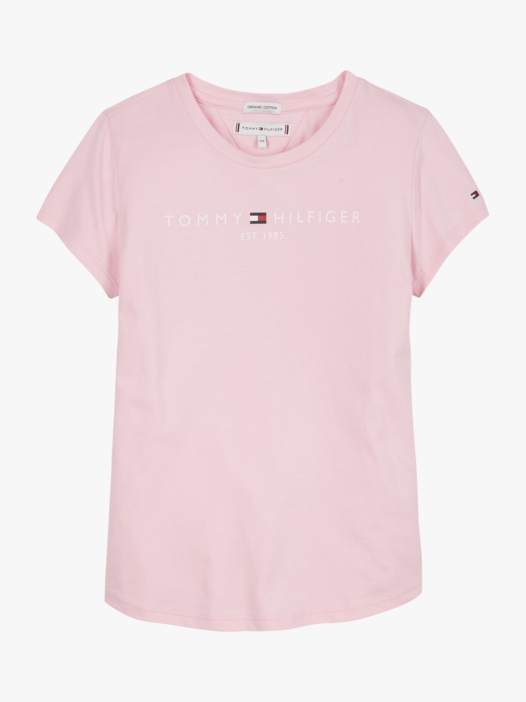 Image of Tommy Hilfiger Boys Essential Logo TShirt Romantic Pink