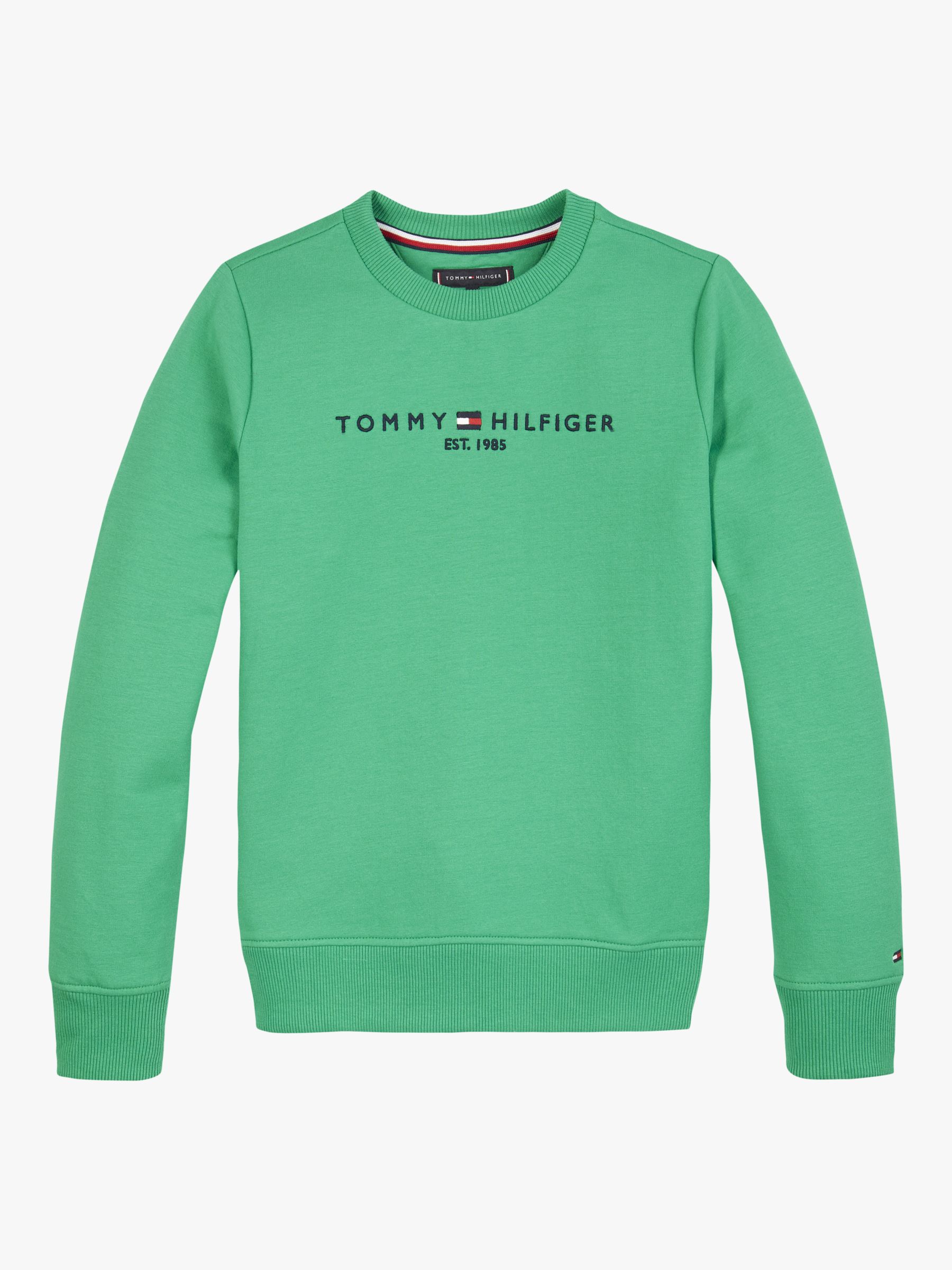 Image of Tommy Hilfiger Boys Essential Logo Sweatshirt Cosmic Green