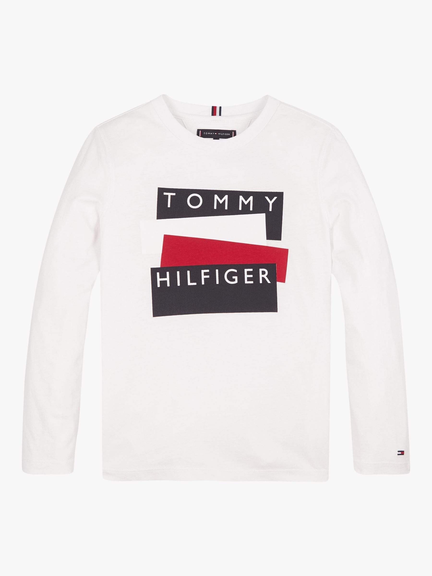 Image of Tommy Hilfiger Boys Sticker Print TShirt White