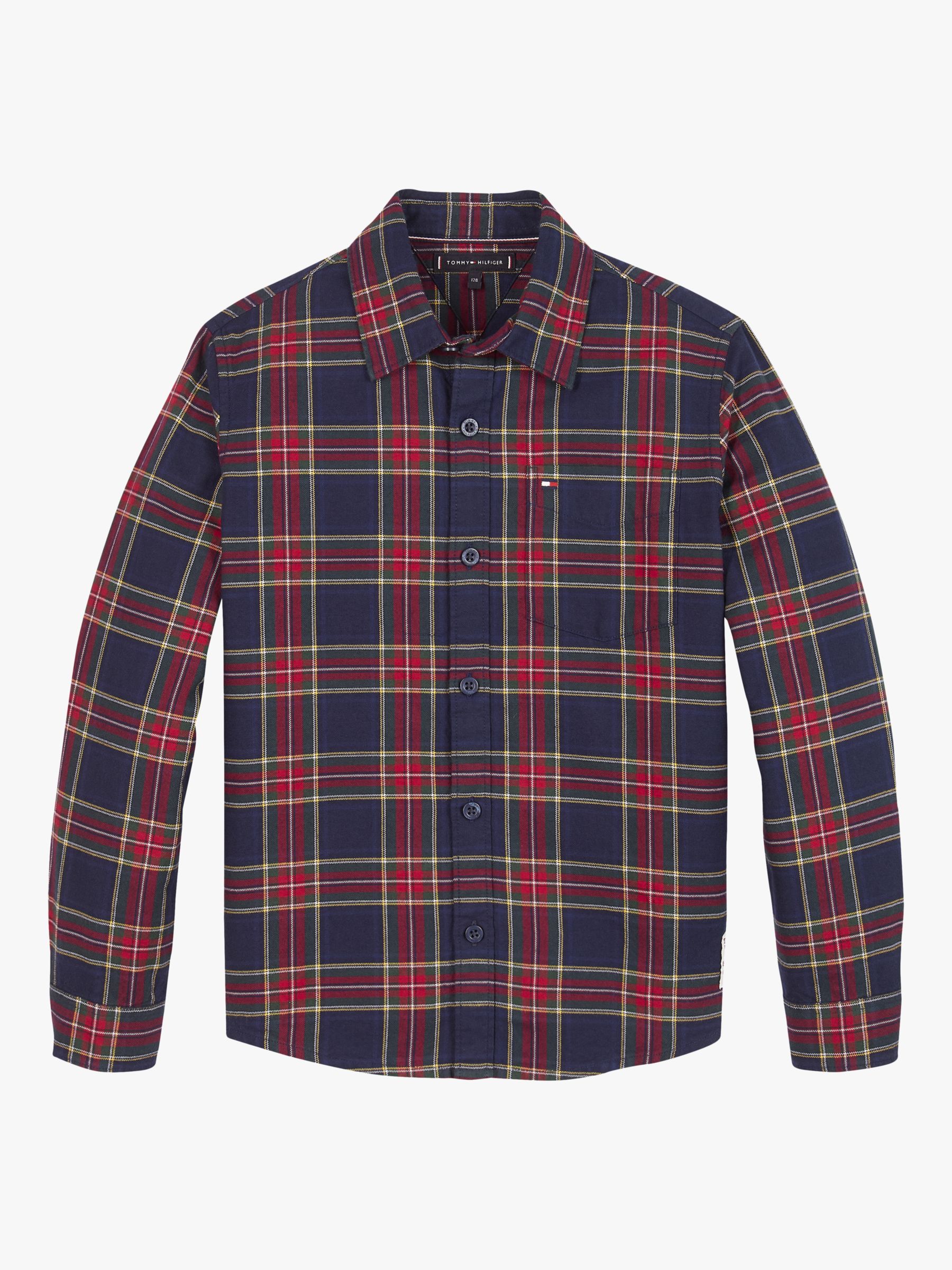 Image of Tommy Hilfiger Boys Oxford Check Shirt Red
