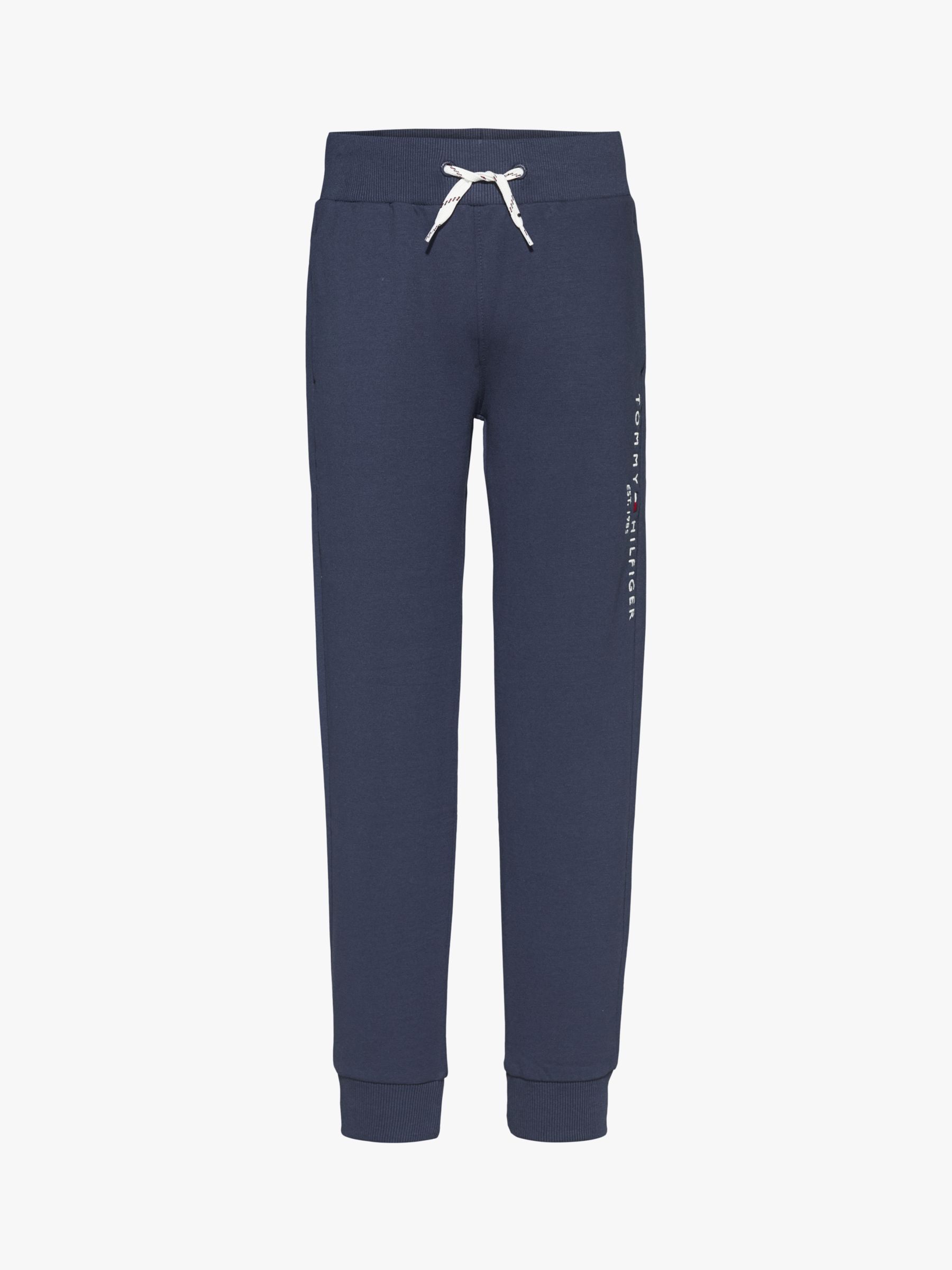 Image of Tommy Hilfiger Boys Essential Organic Cotton Blend Tapered Joggers Twilight Navy