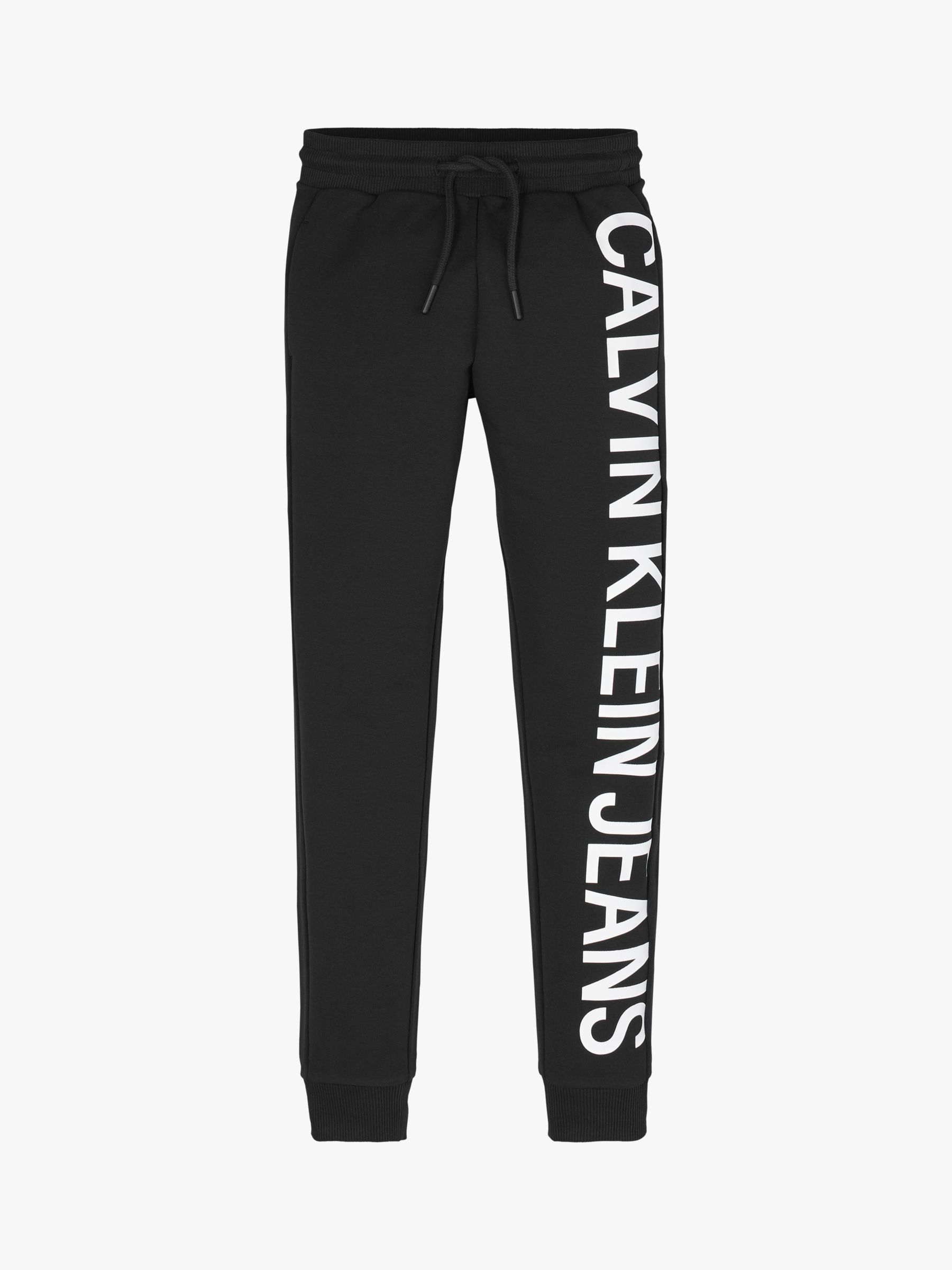 Image of Calvin Klein Boys Logo Slim Stretch Sweatpants CK Black