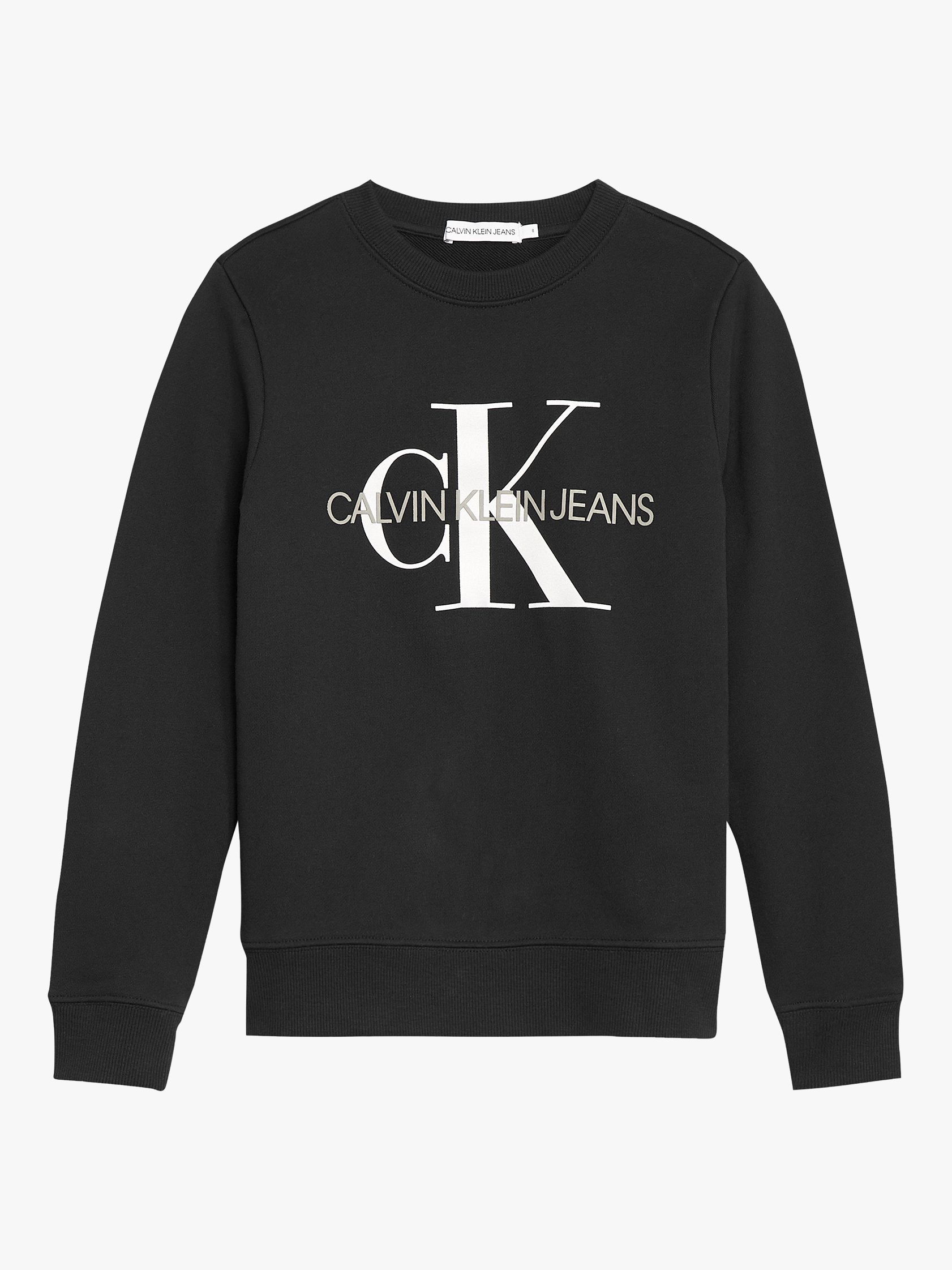 Image of Calvin Klein Boys Organic Cotton Monogram Logo Sweatshirt