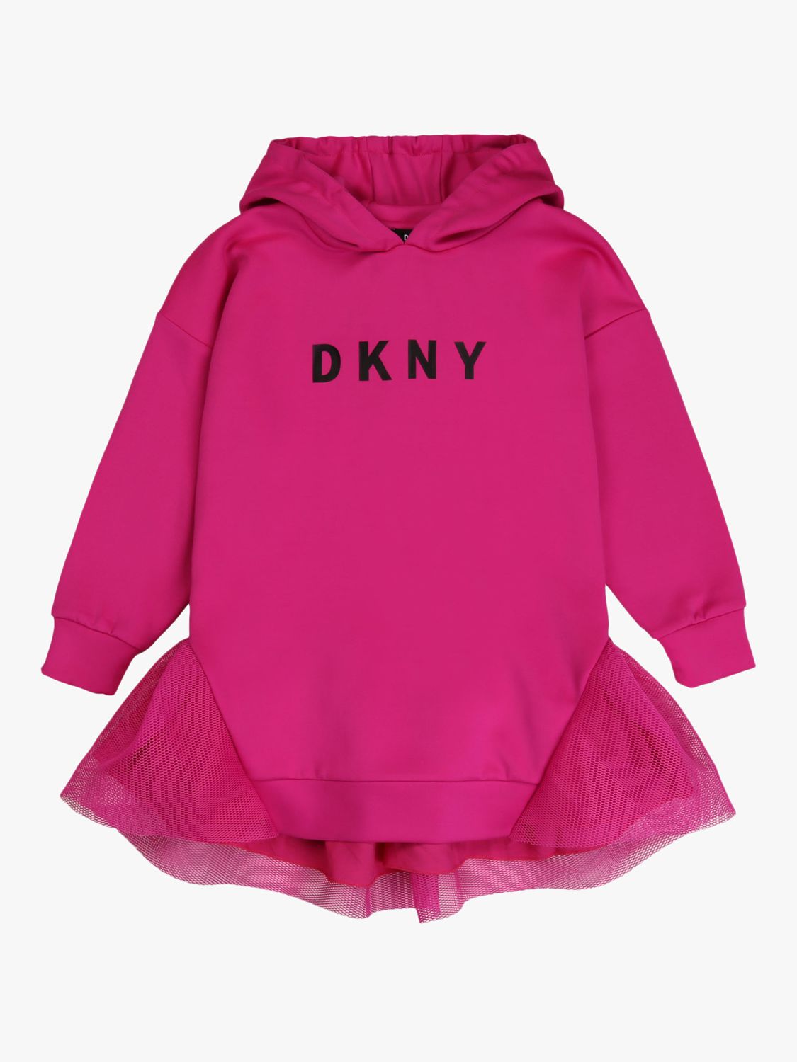 Image of DKNY Girls Hooded Sweatshirt Dress Fuschia