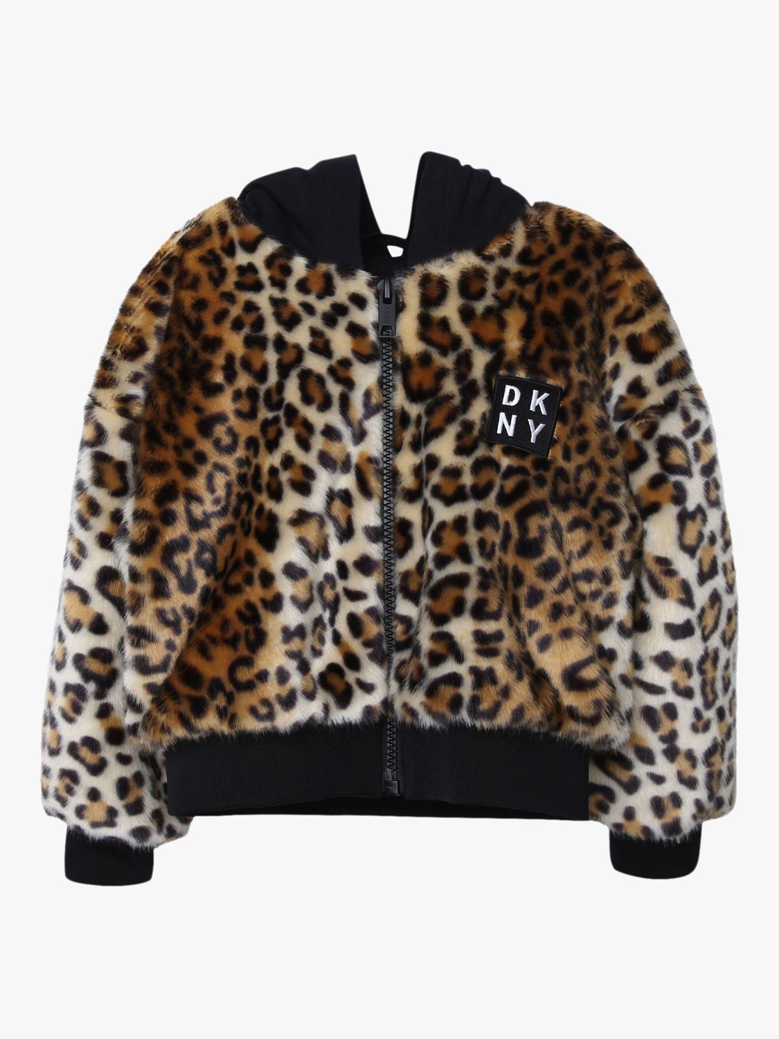 Image of DKNY Girls Leopard Print Jacket Multi