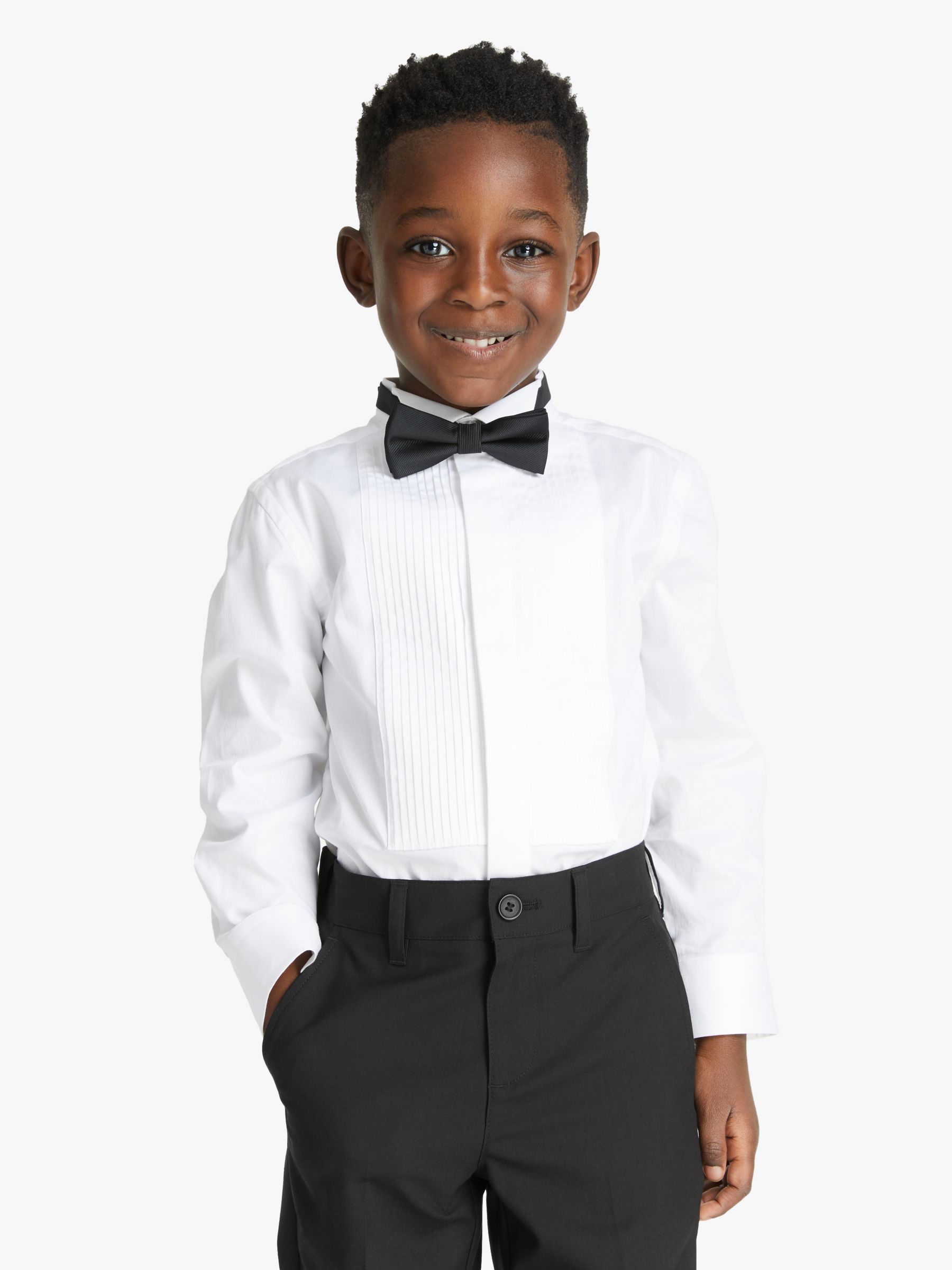 Image of John Lewis and Partners Heirloom Collection Boys Dress Shirt White