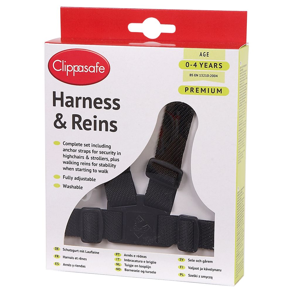 Image of Clippasafe Baby Reins Black