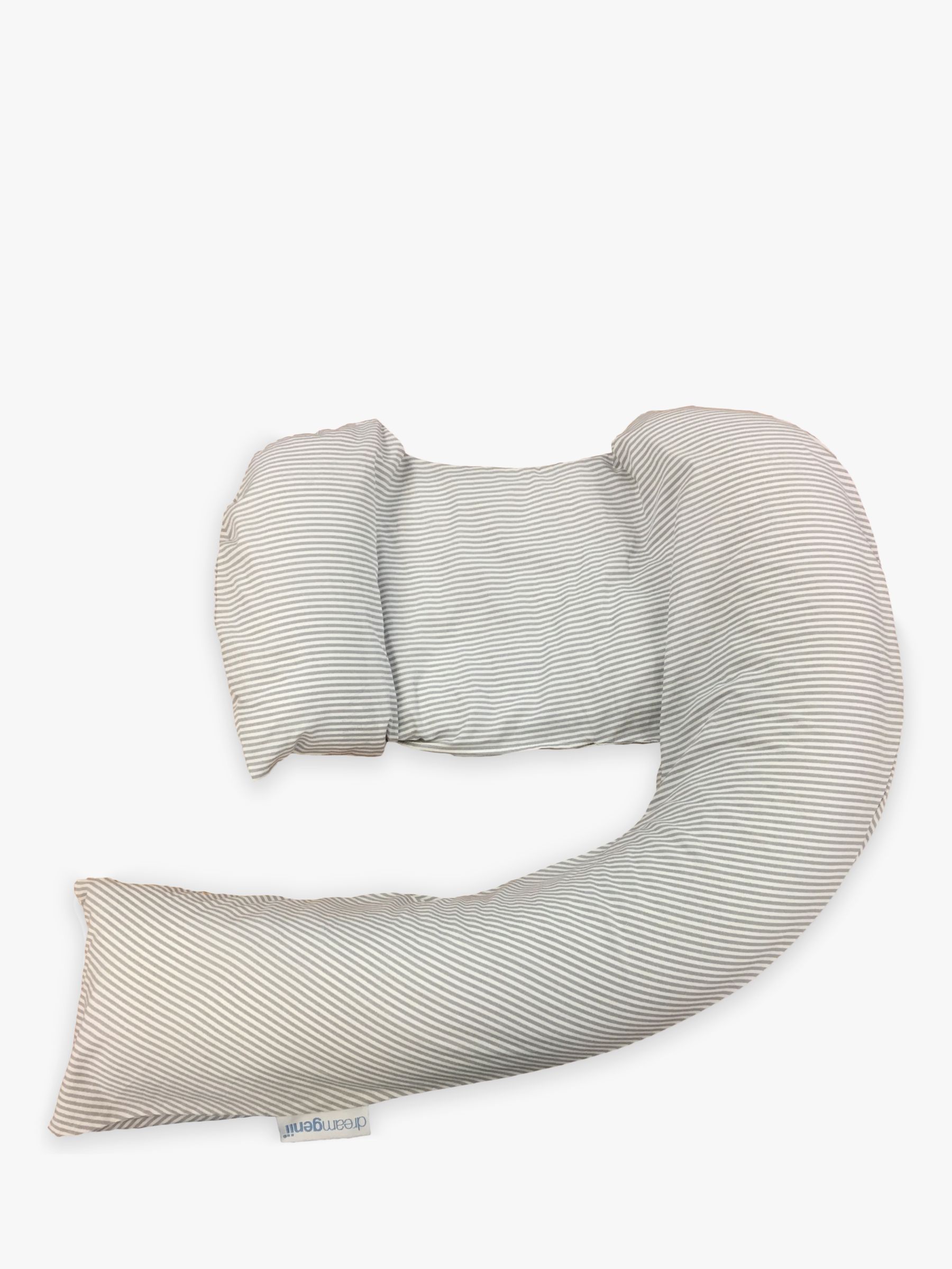 Image of Dreamgenii Stripe Maternity and Nursing Pillow Grey