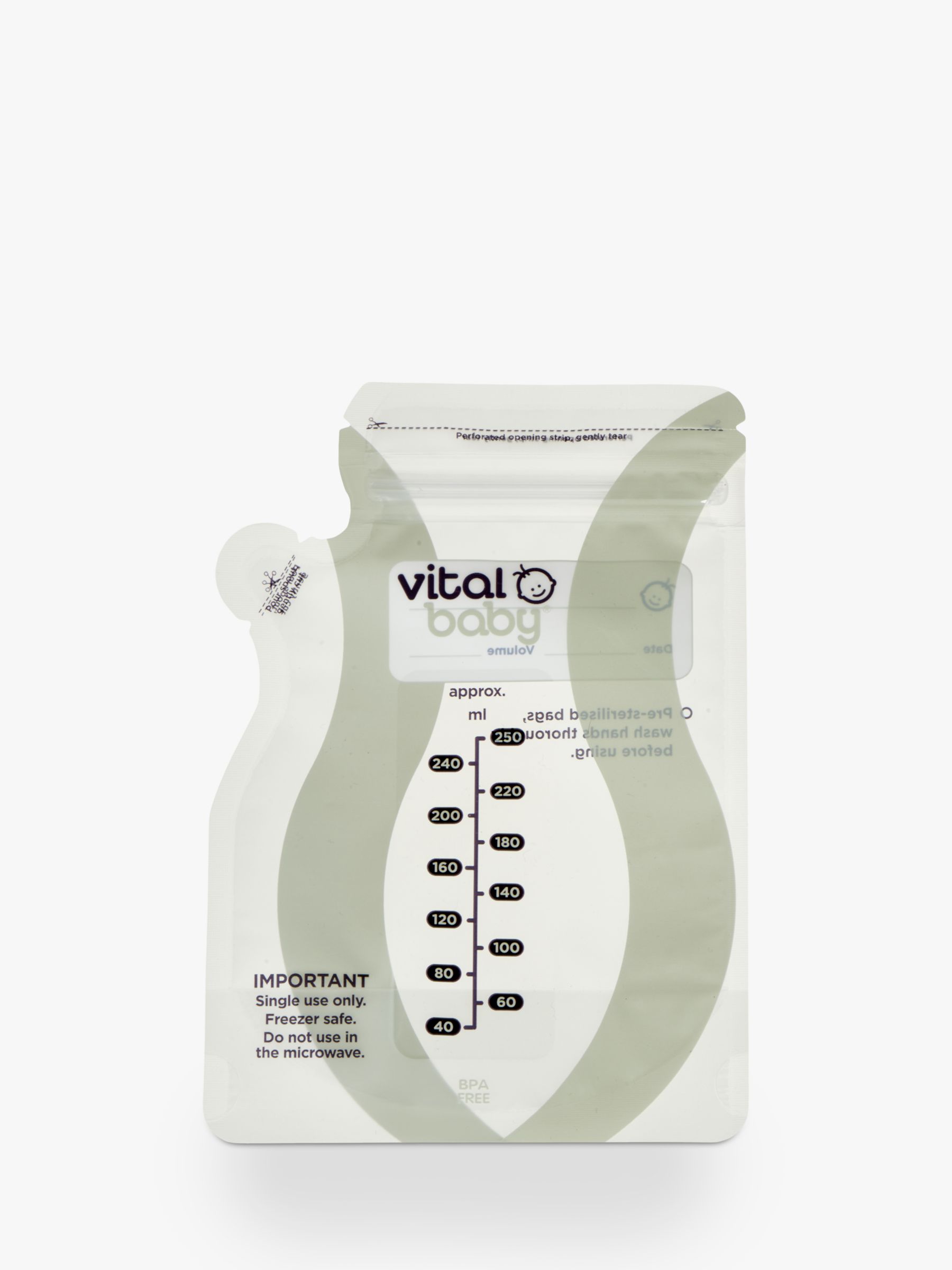Image of Vital Baby Breast Milk Storage Bags Pack of 30