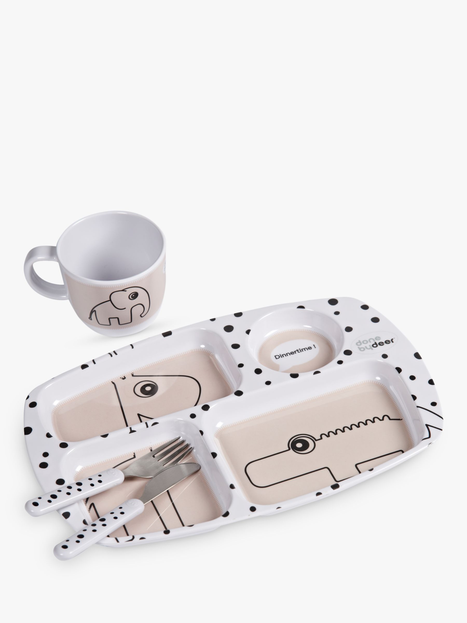 Image of Done by Deer Happy Dots Dinner Set Light Pink