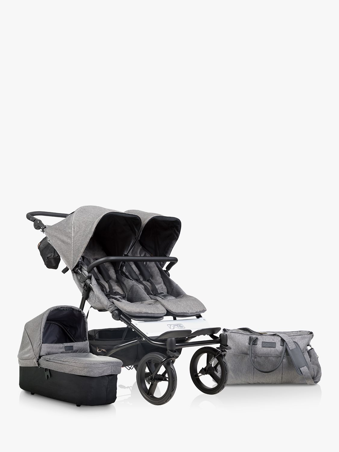 Image of Mountain Buggy Duet V3 Pushchair and Carrycot Plus Luxury Herringbone