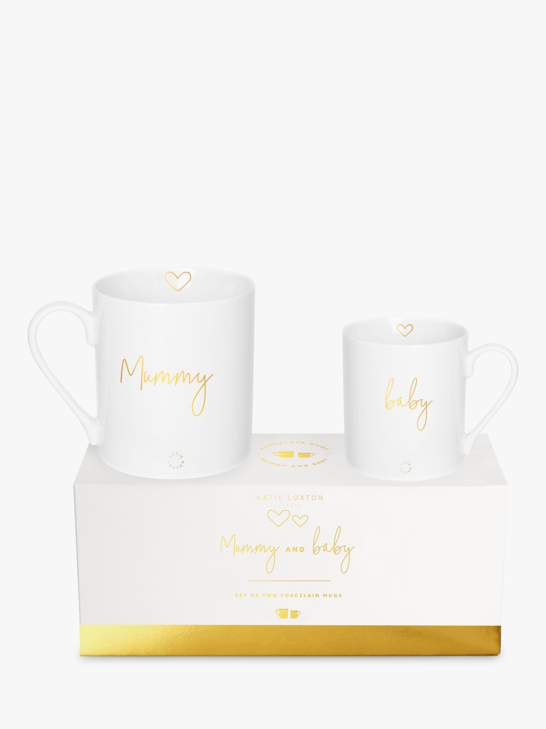Image of Katie Loxton Mummy and Baby Matching Mug Set White