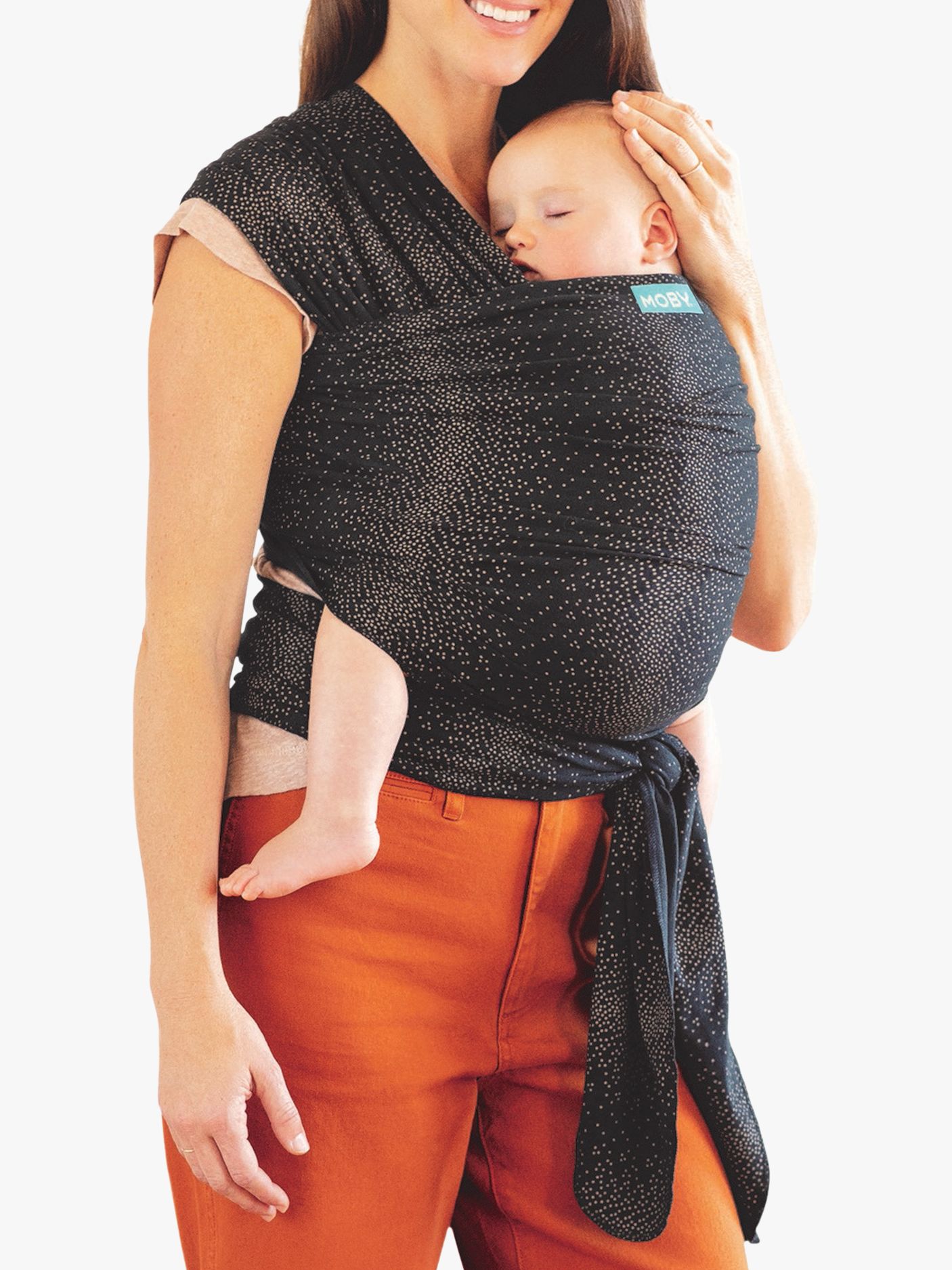 Image of MOBY Classic Cotton Wrap Baby Carrier Grey Fleck