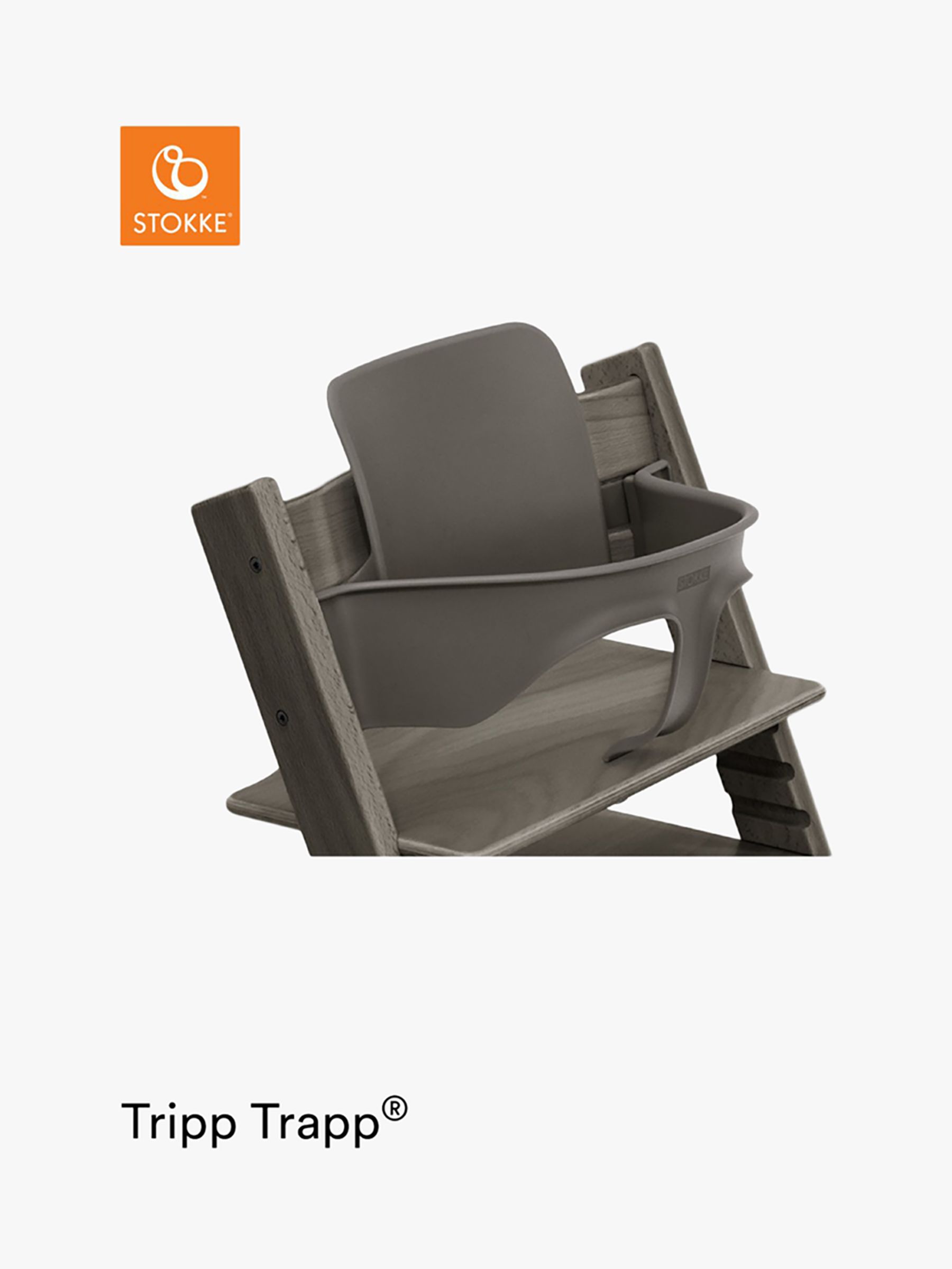 Image of Stokke Tripp Trapp Highchair Baby Set Hazy Grey