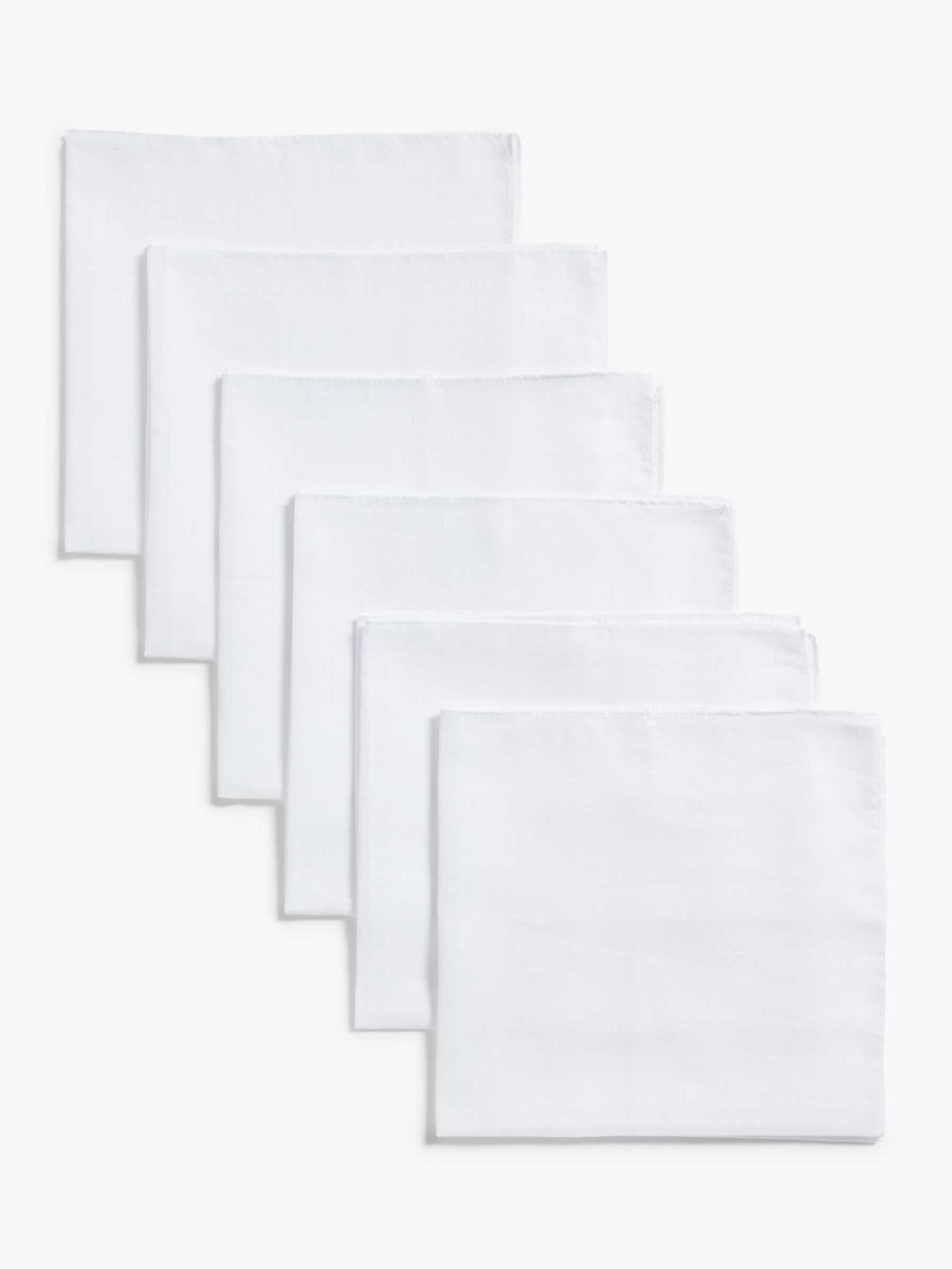 Image of John Lewis and Partners Muslin Squares Pack of 6 White